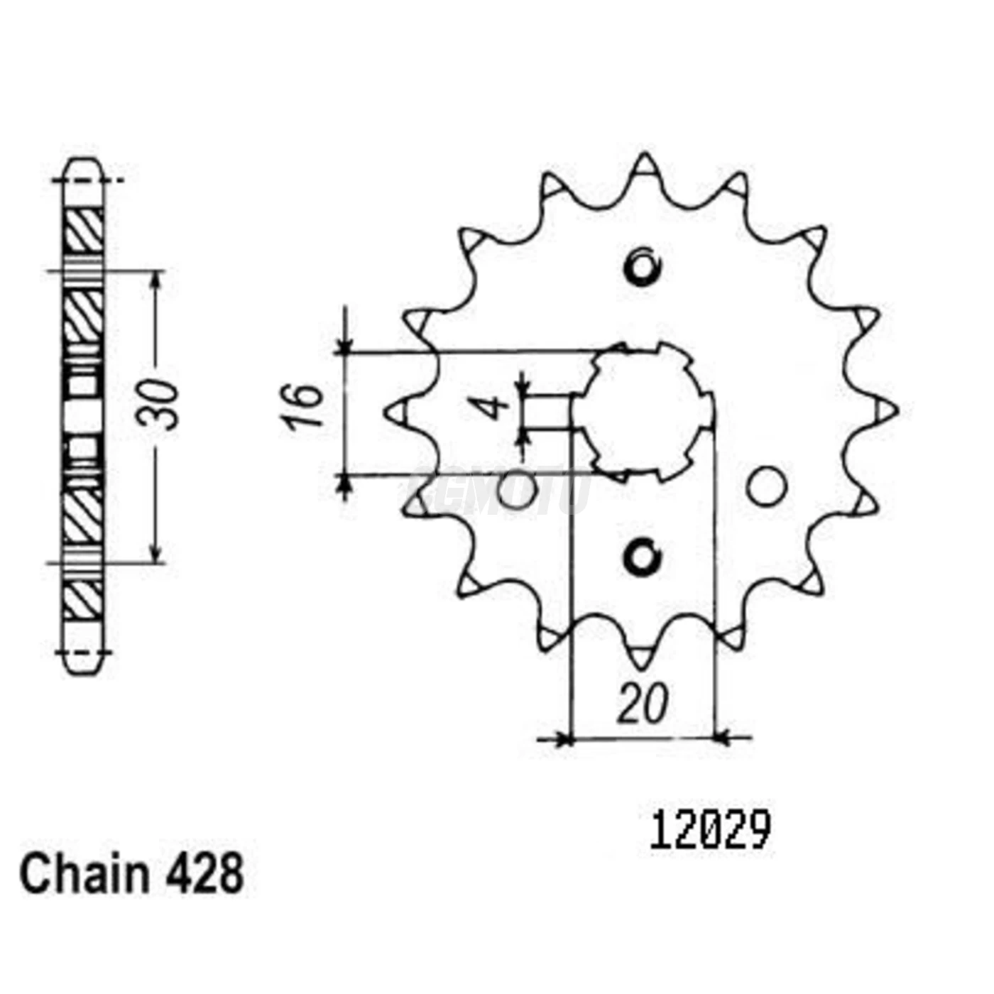 Pignon Kmx 125 86-98