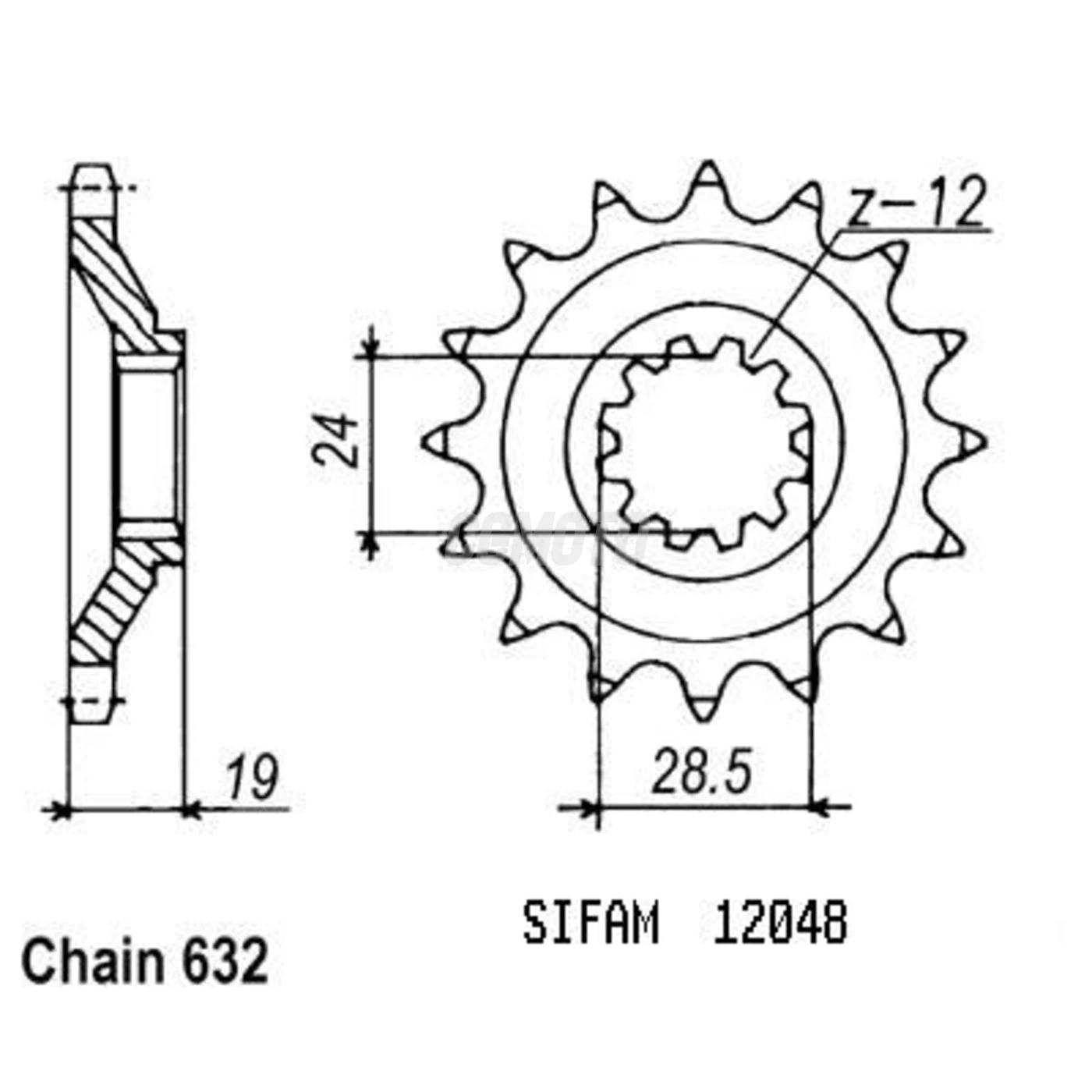 Pignon Gpz 1000 Rx 86-89