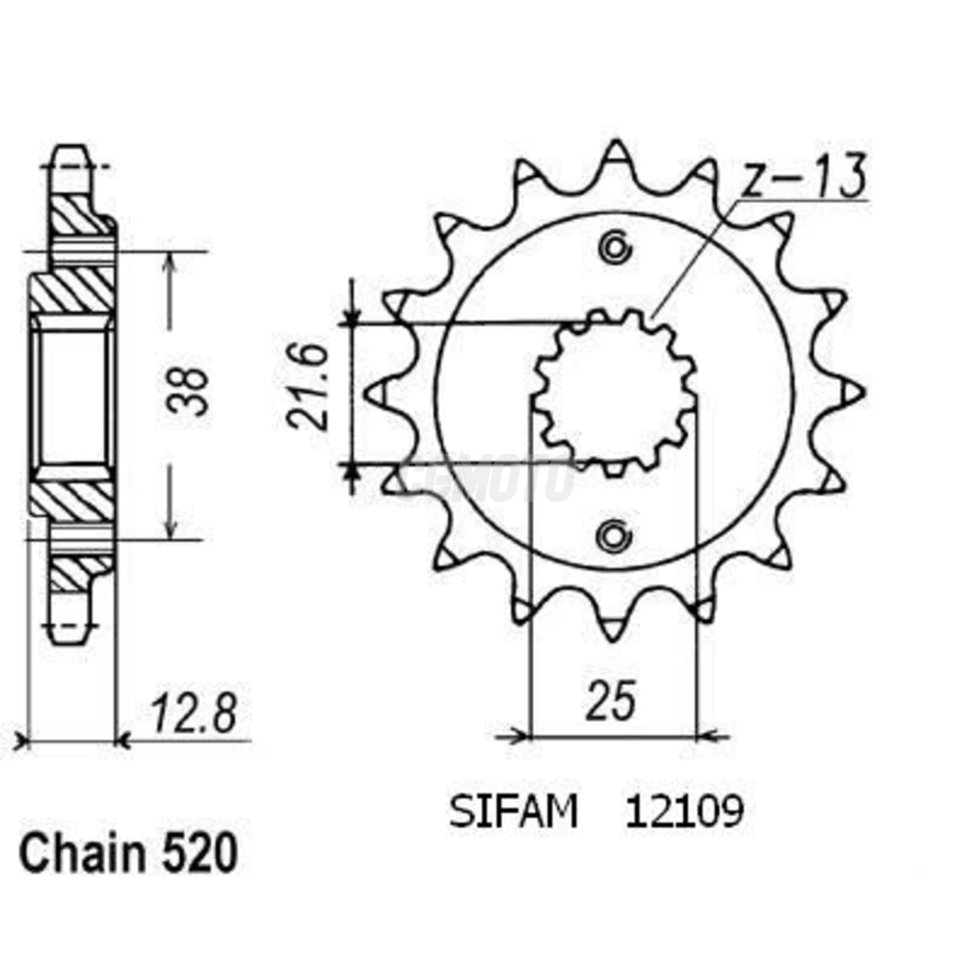 Pignon Klx 650 R 93-97