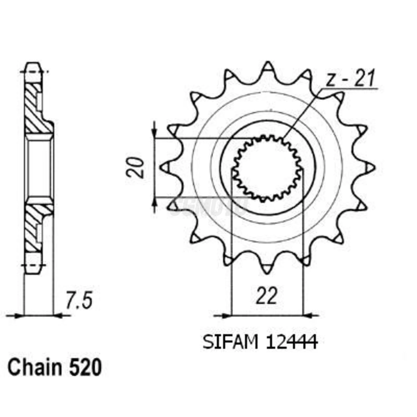 Pignon Crf 250 X/R 04-