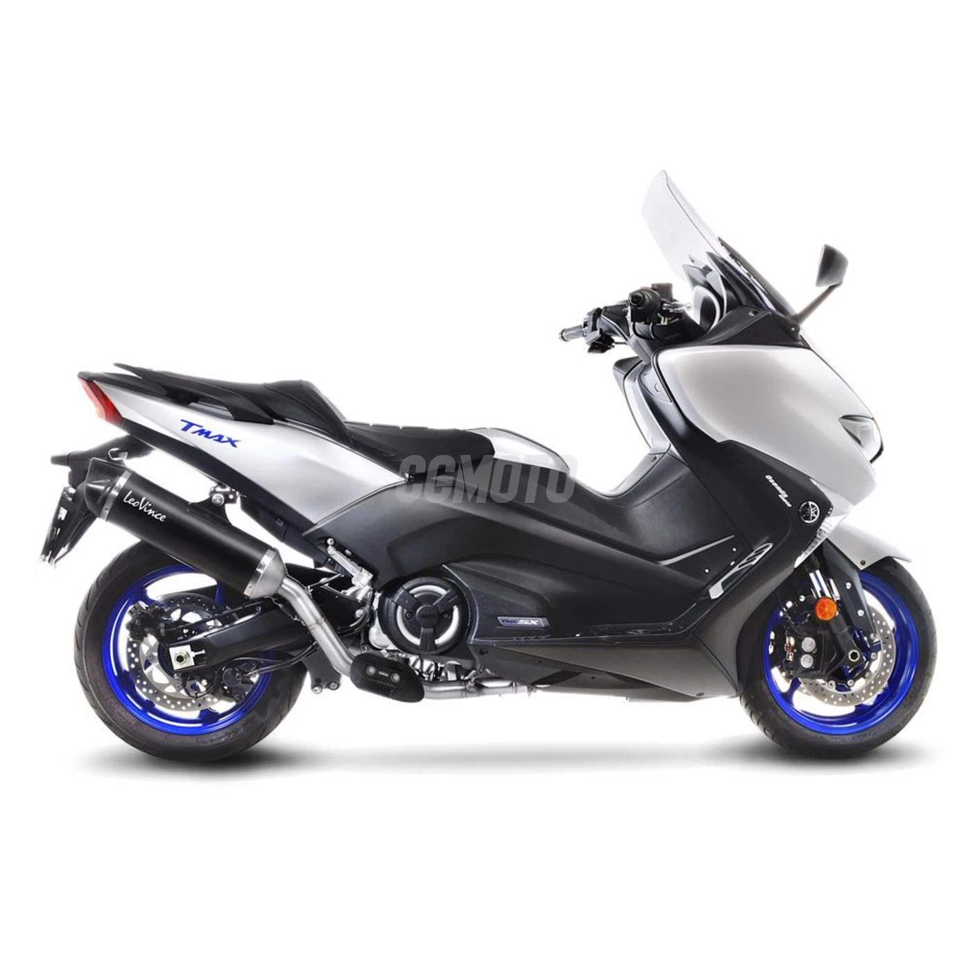 SBK NERO 2/1 YAMAHA TMAX ABS/DX/ SX INOX with catalyst FULL SYSTEM 2/1