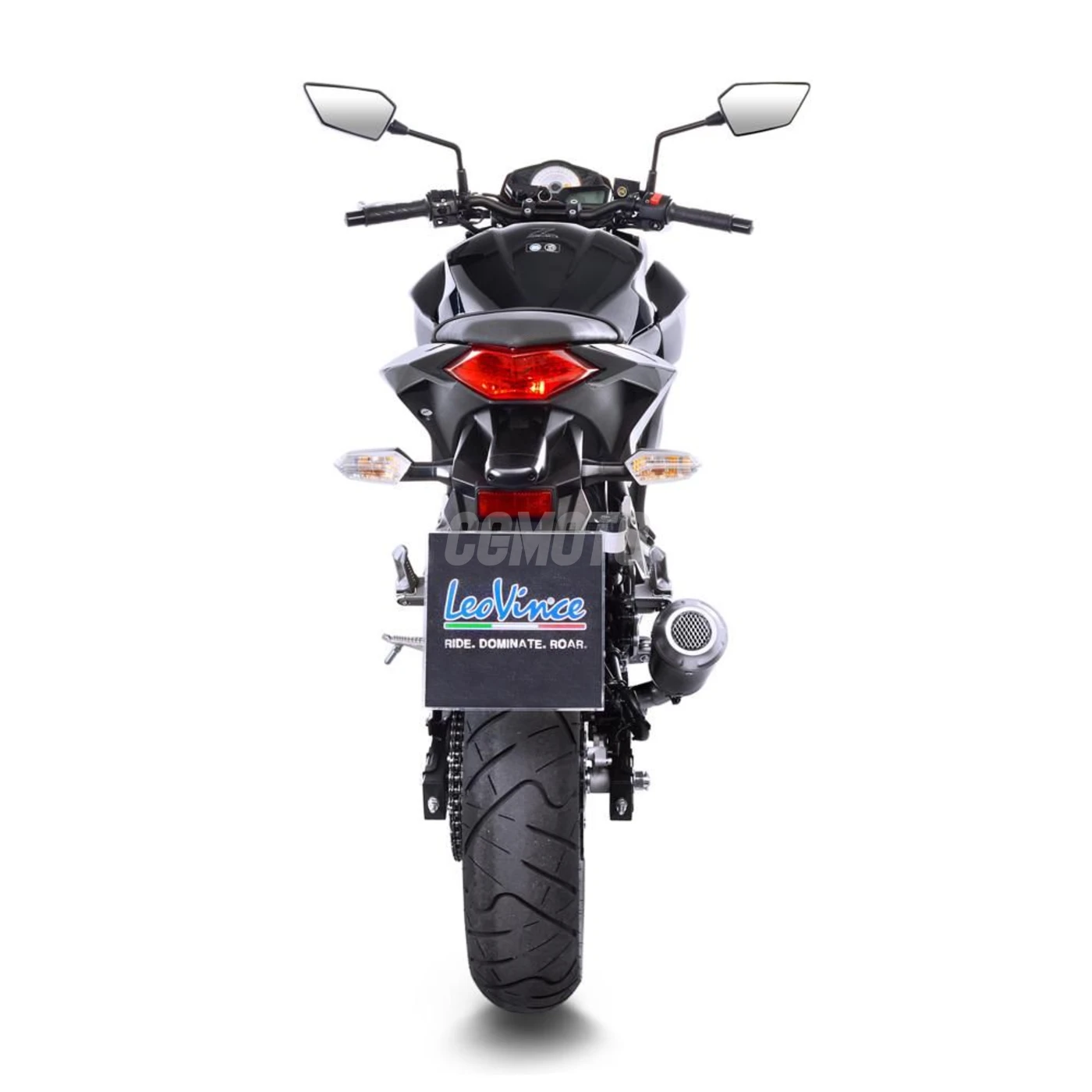 SBK LV-10 BLACK KAWASAKI NINJA 250/300 R - Z 250/300/ABS SLIP-ON