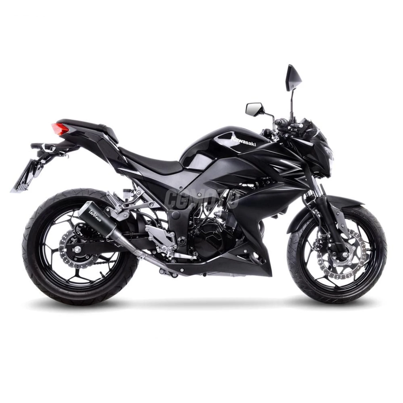 SBK LV-10 BLACK KAWASAKI NINJA 250/300 R - Z 250/300/ABS SLIP-ON