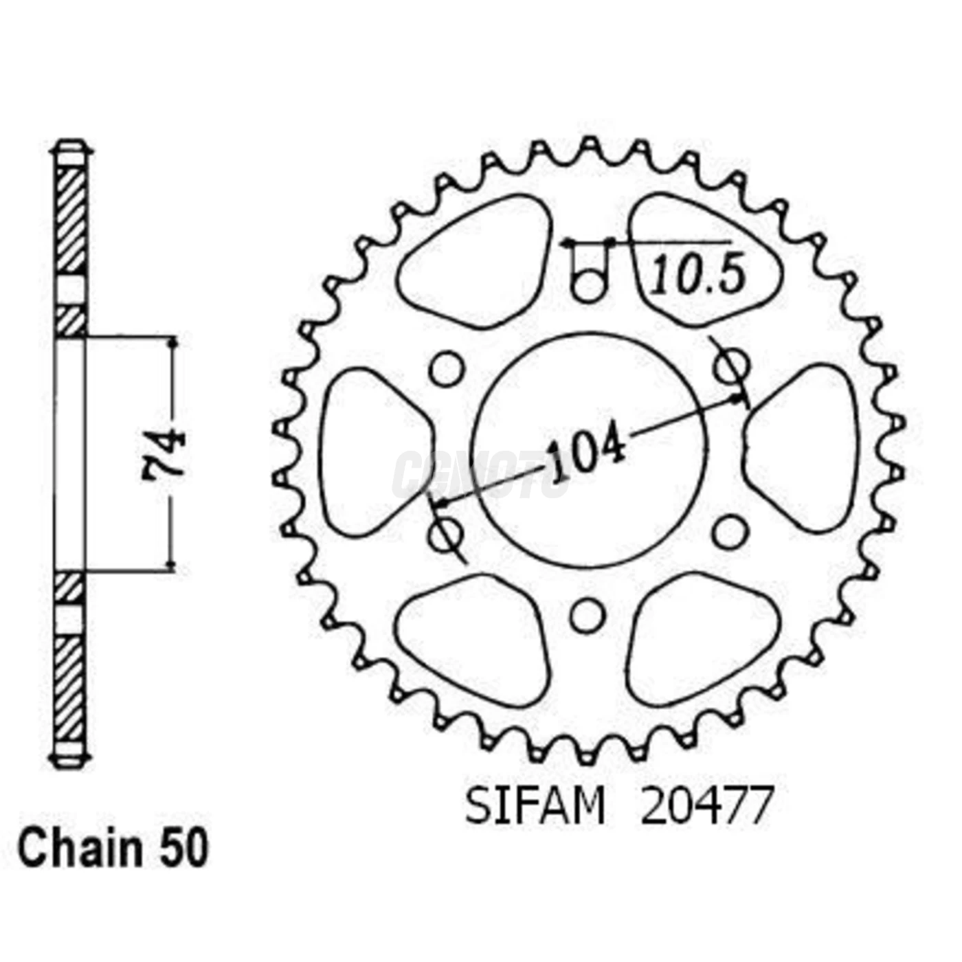 Couronne Z 400 4 Cyl 80-82