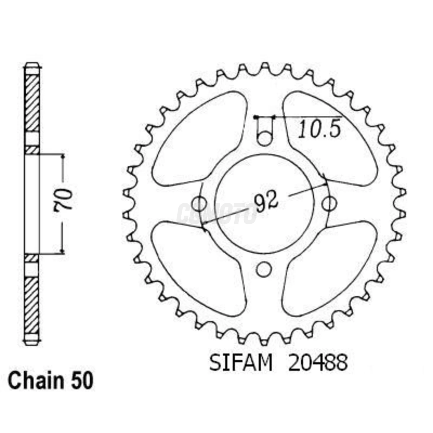 Couronne Z 400 2 Cyl 75-80