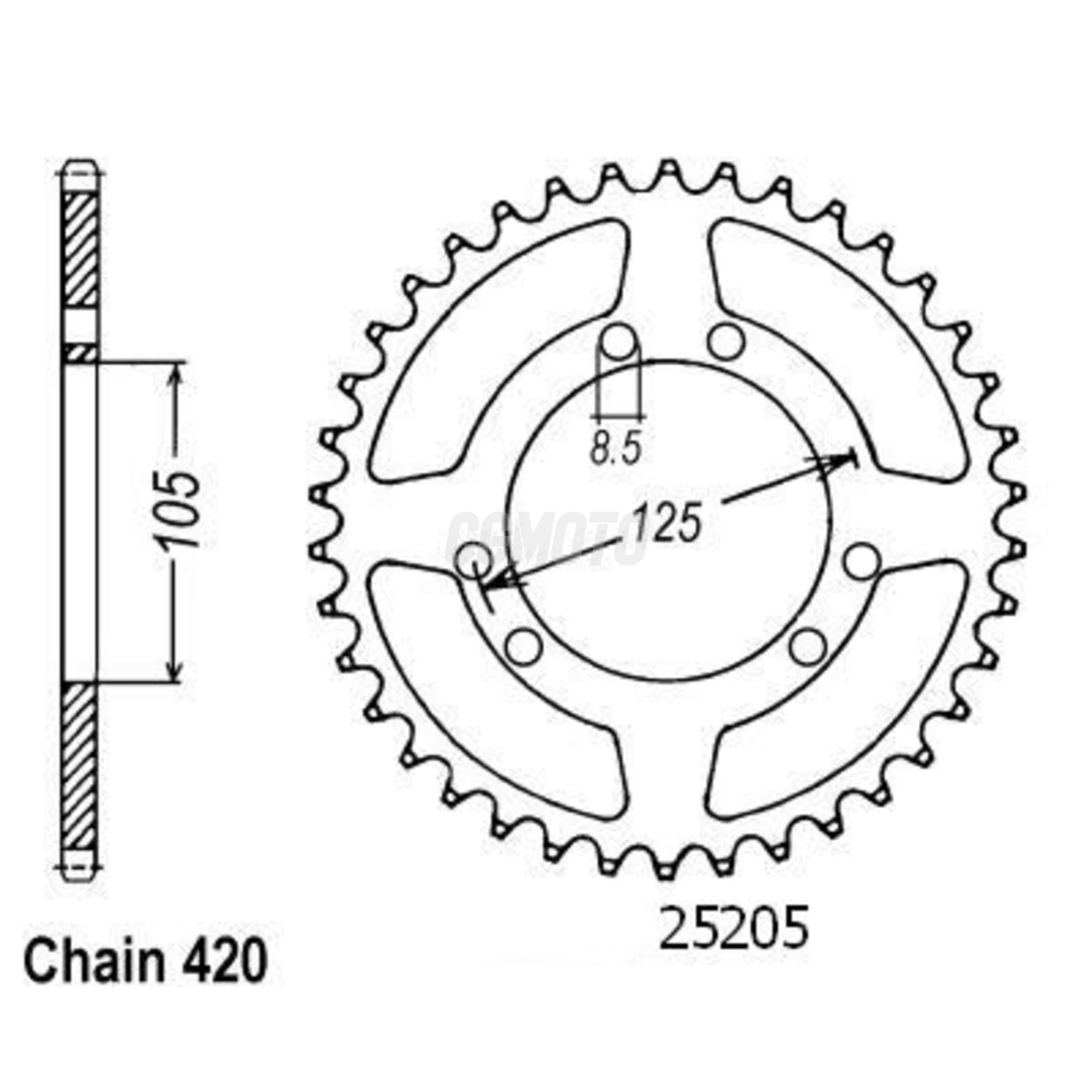 Couronne Rieju 50 Mrx 00-