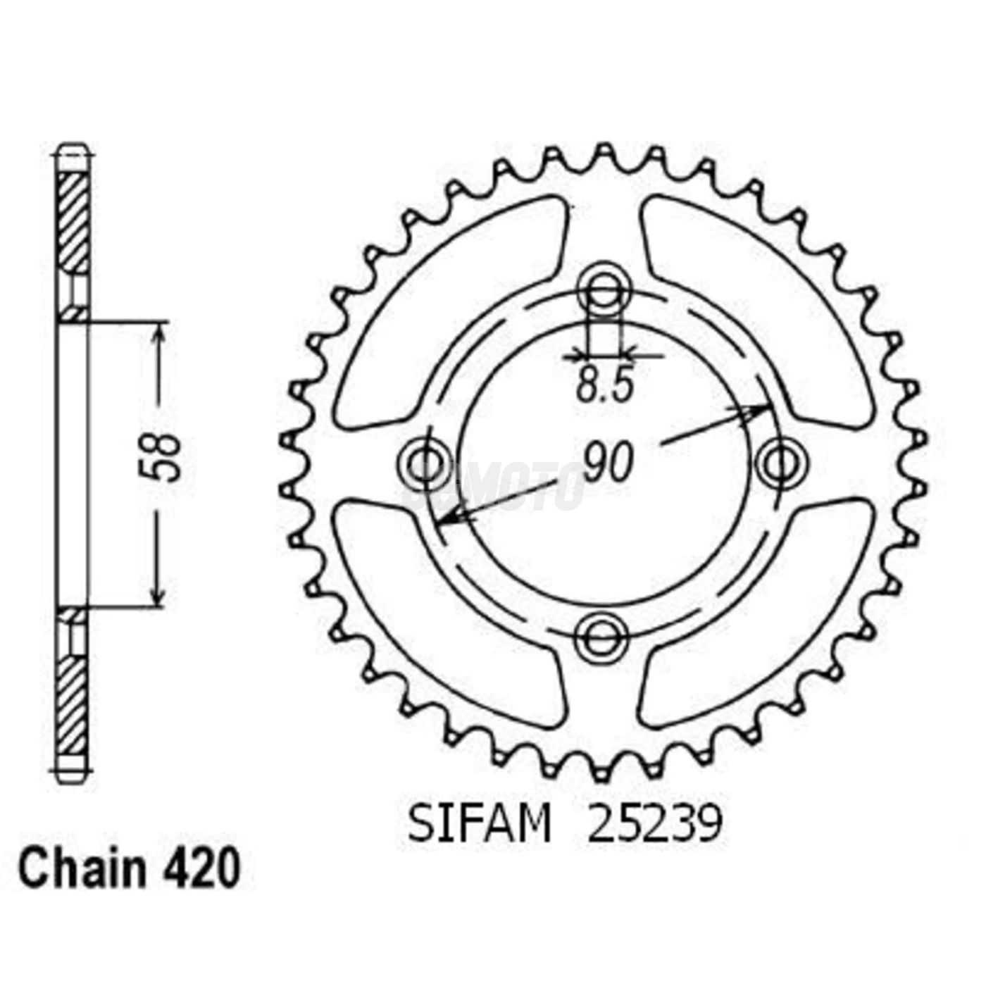 Couronne Honda Xr/Crf 50