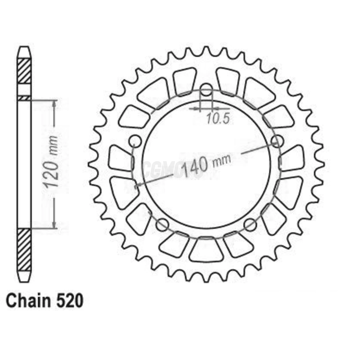 Couronne Racing Alu Gsx-R 600/750 01-04