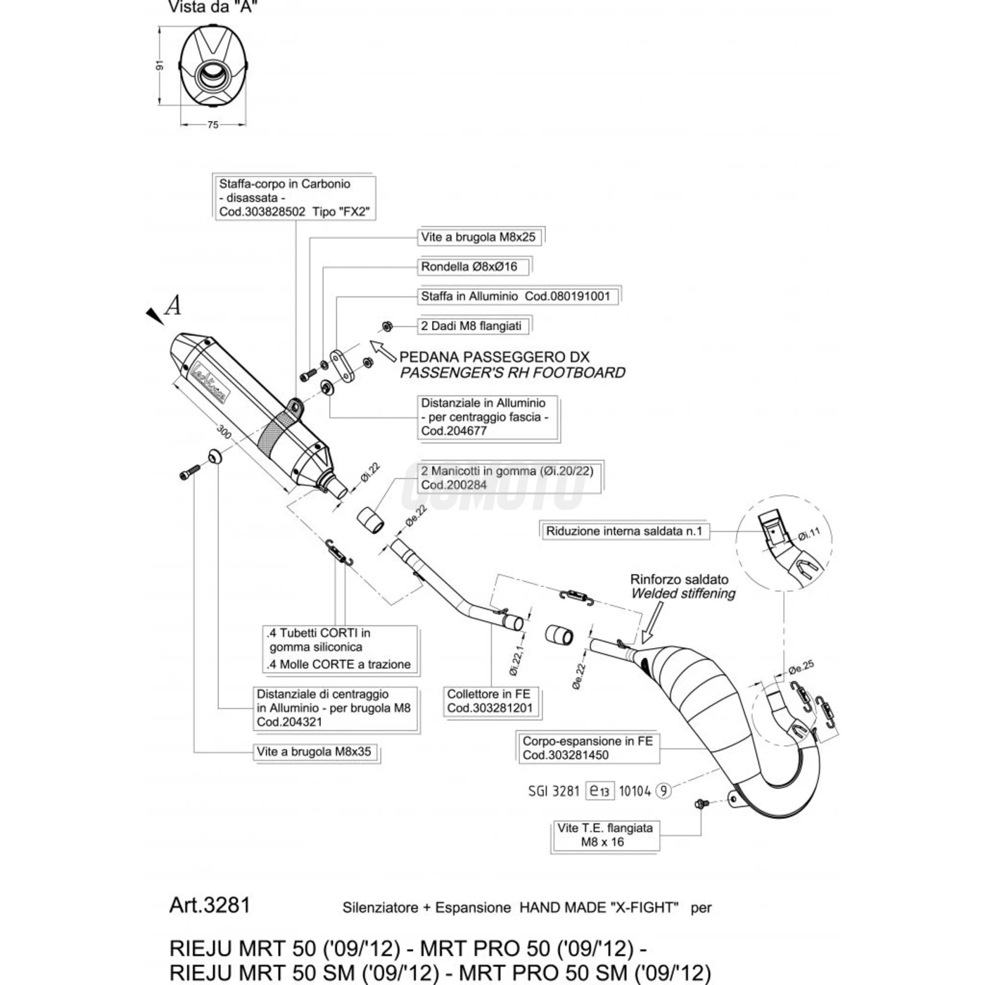 X-FIGHT RIEJU MRT 50/SM - MRT PRO 50/SM FULL SYSTEM