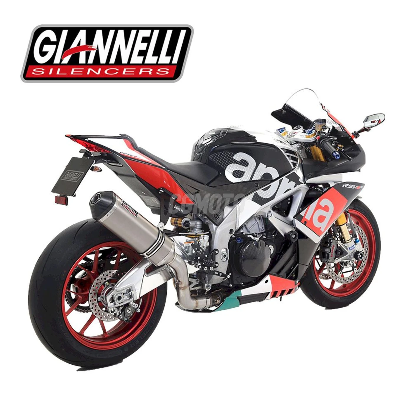 Silencieux Titane RSV4 2009/2010 Slip-on Embout Carbone E13