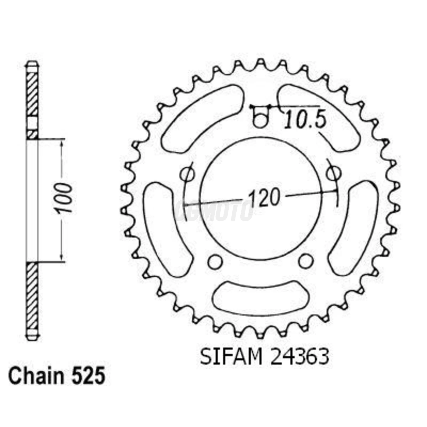 Kit chaine Aprilia Sl 750 Shiver