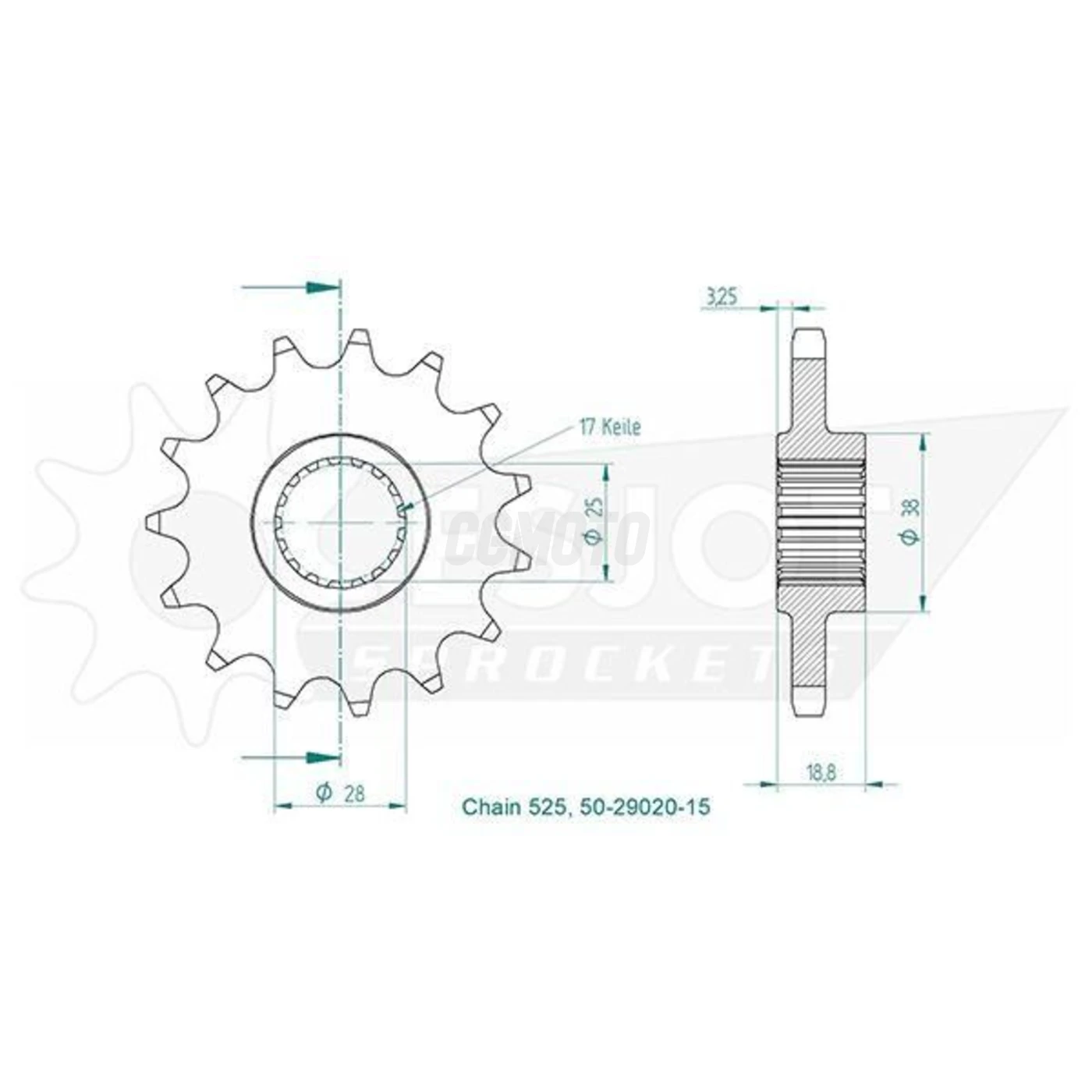 Kit chaine Aprilia Etv 1000 Capo Nord