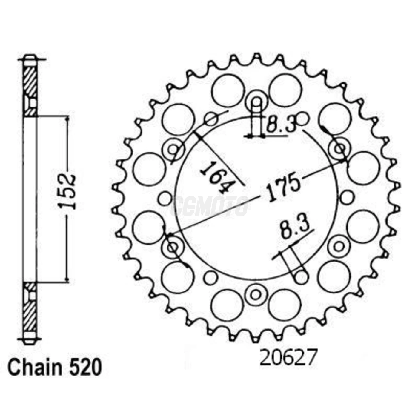 Kit chaine Barossa/Triton/Smc 250