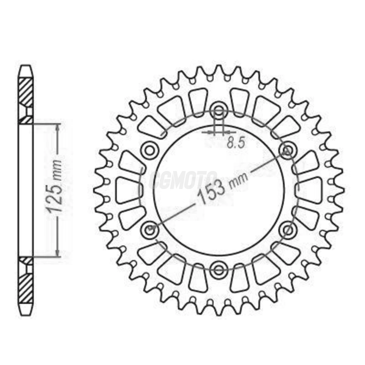 Kit Chaine Origine BHR MOTO 250 R /300 R / 450 R 13x51