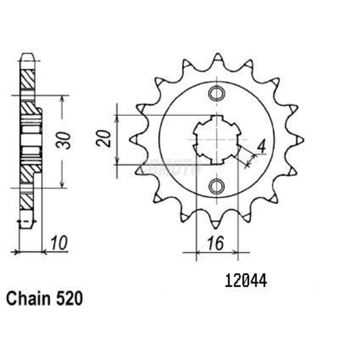 Kit chaine Cagiva 125 K7