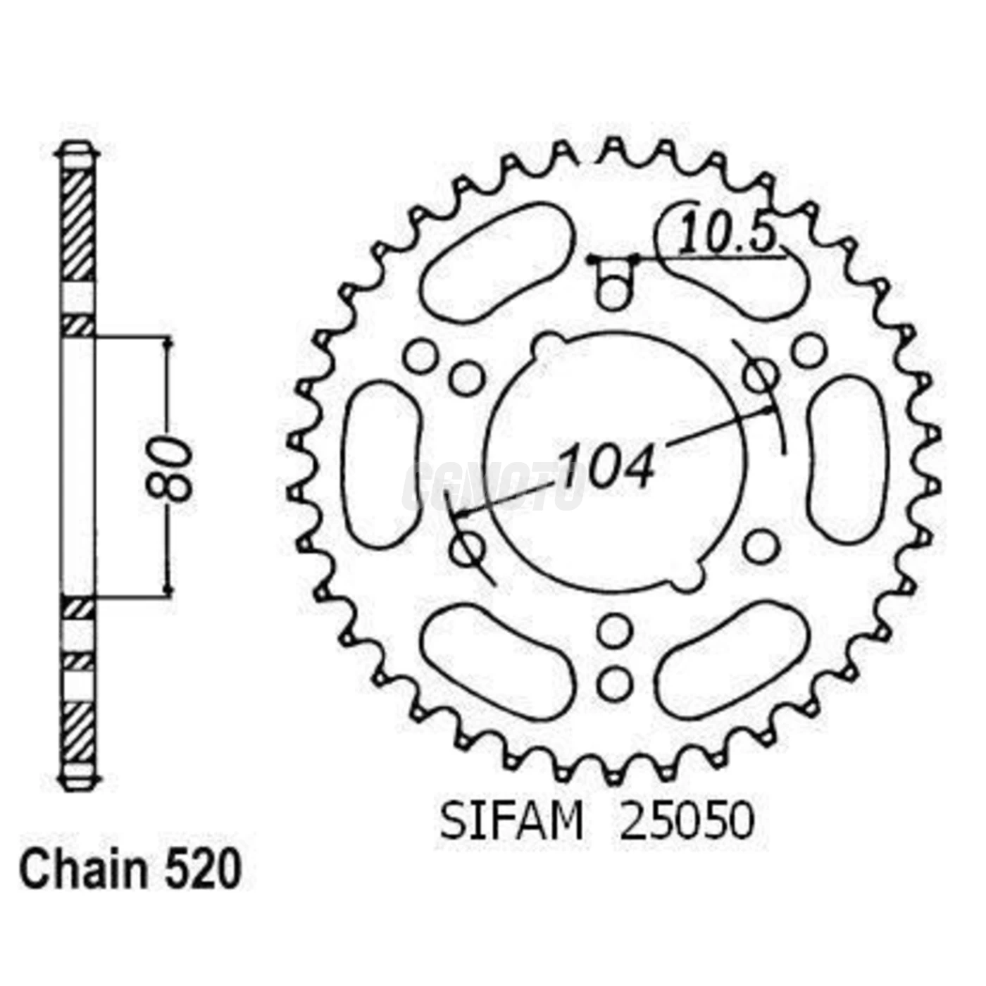 Kit Chaine Origine CF MOTO MT 650 15x46