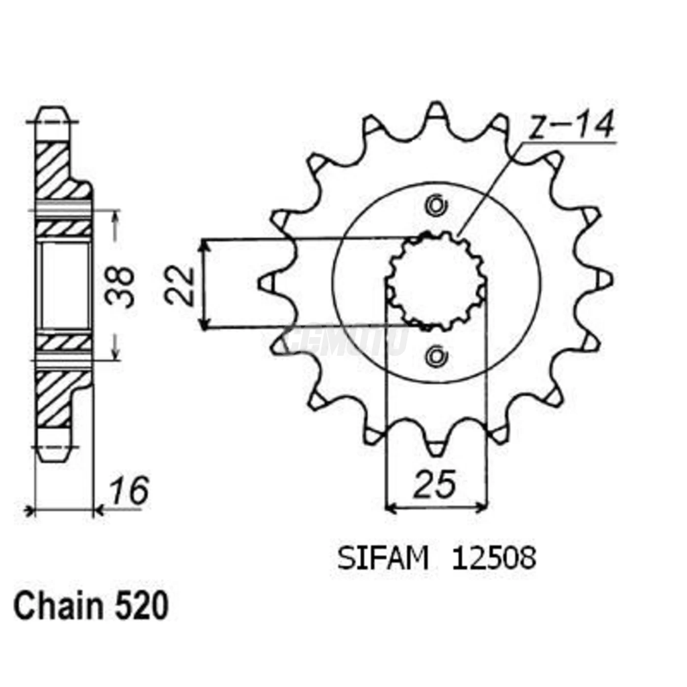 Kit chaine Ducati 600 Ss