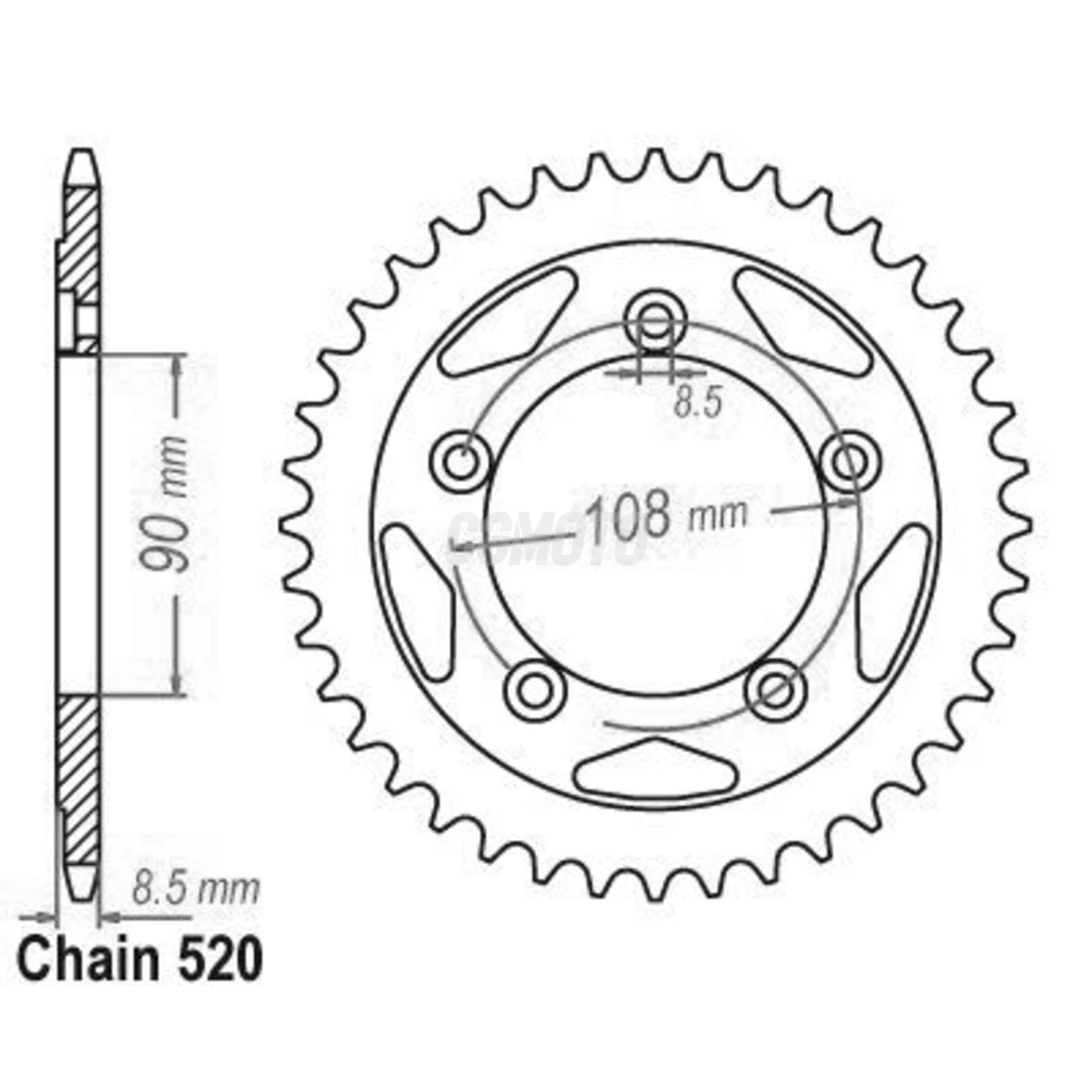 Kit Chaine Origine DUCATI PASO 750 / 906 15x38