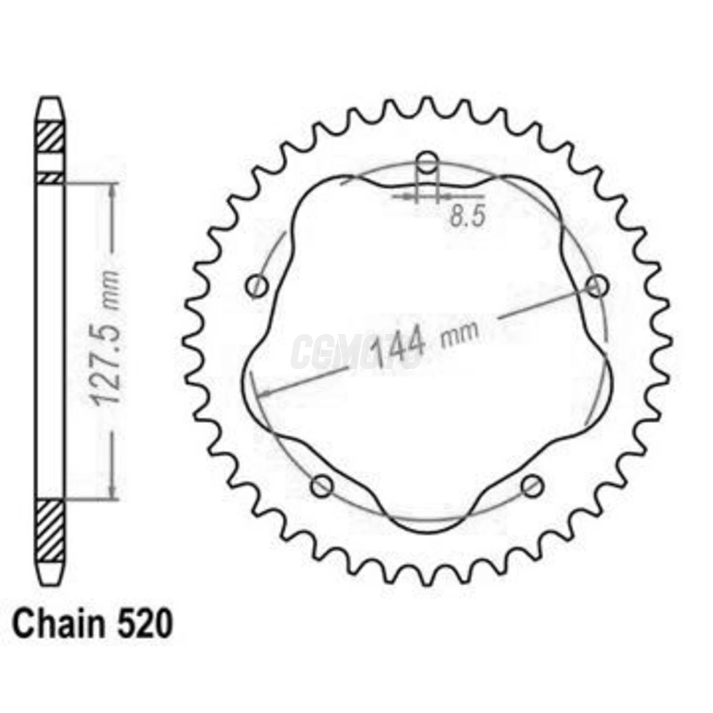 Kit chaine Ducati 800 Monster S2R