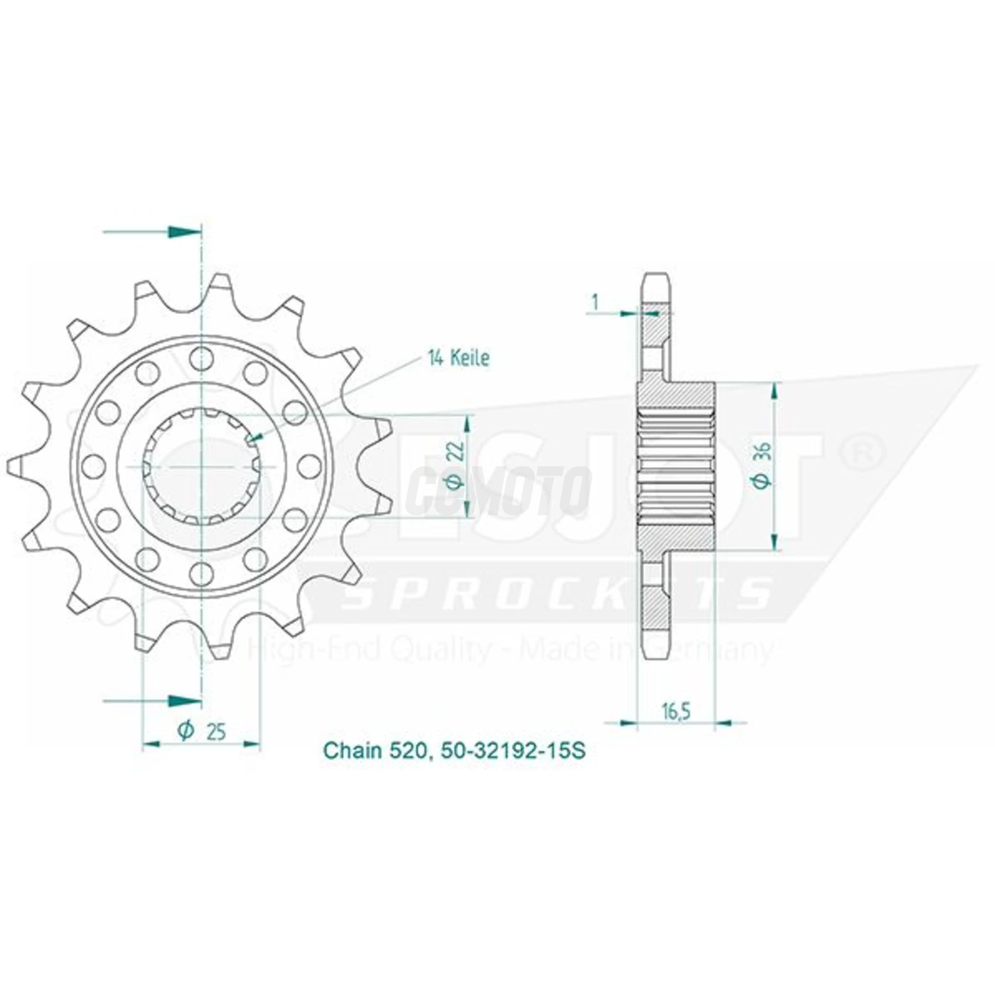 Kit Chaine Origine DUCATI SCRAMBLER 1100 15x39