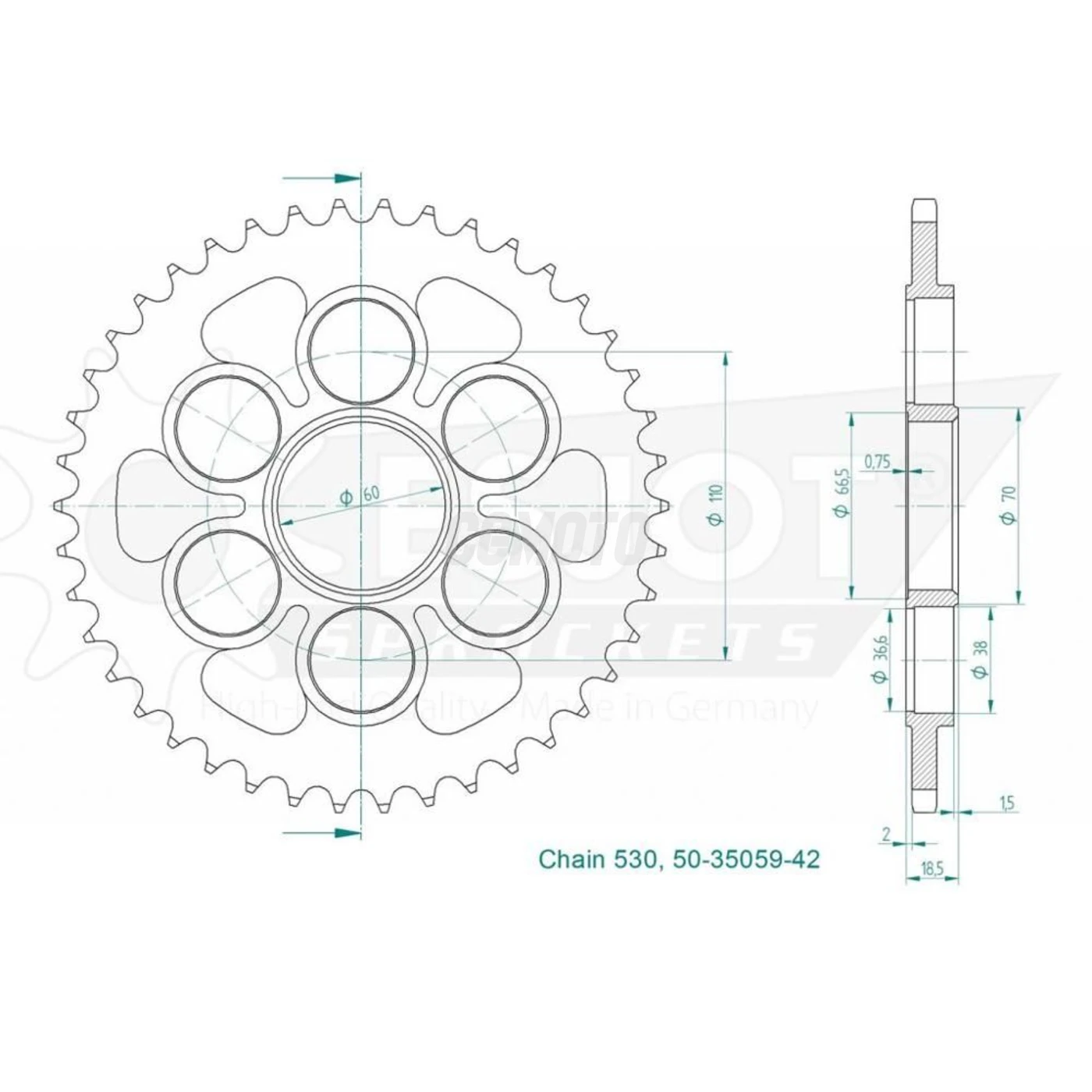 Kit chaine Ducati 1200 Multistrada