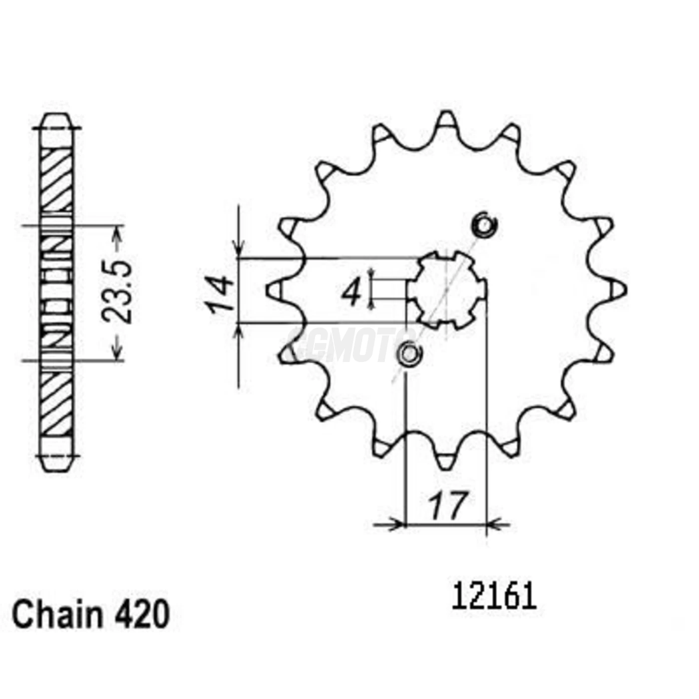 Kit chaine Derbi Senda 50 SM DRD X-TREME