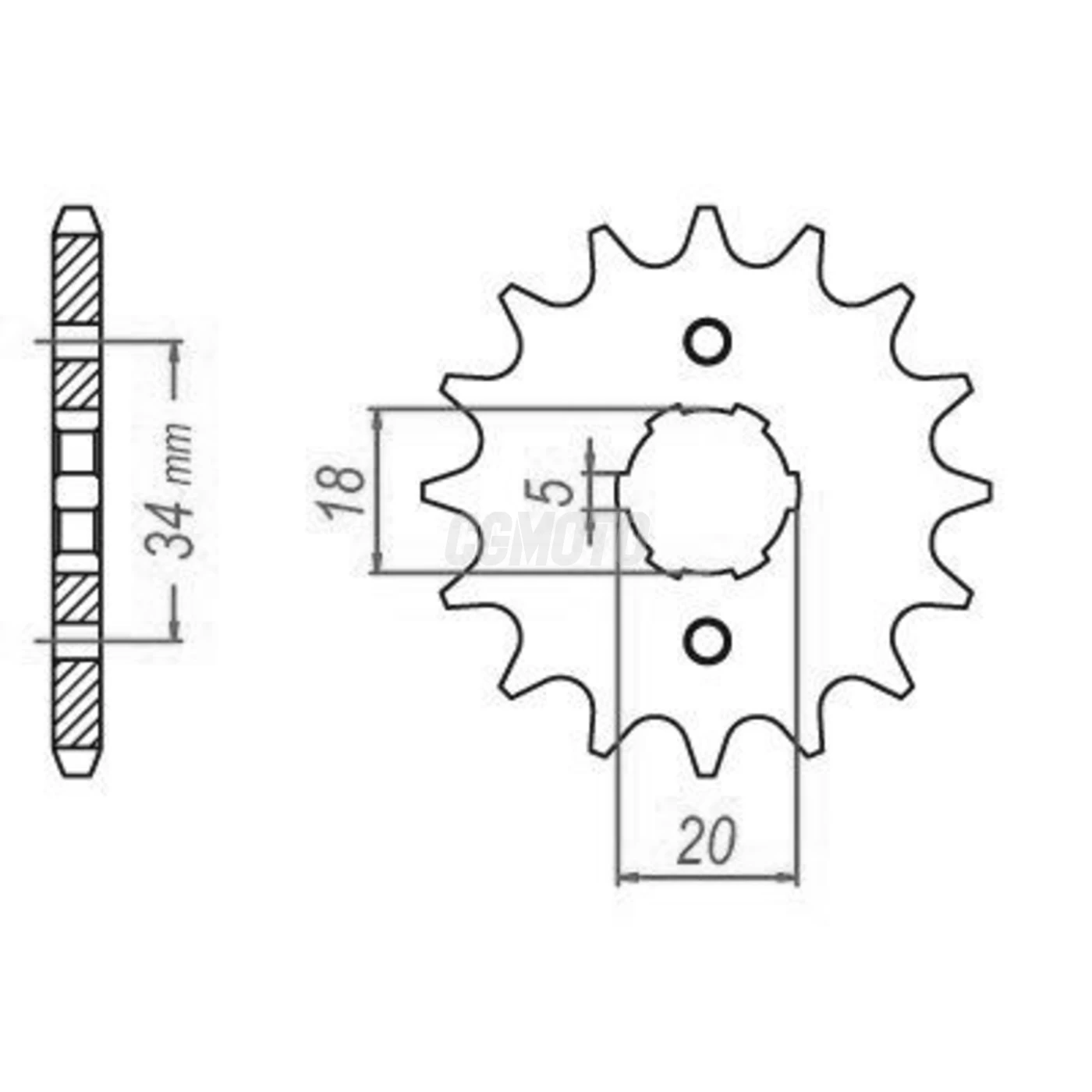 Kit chaine Gilera 125 Coguar