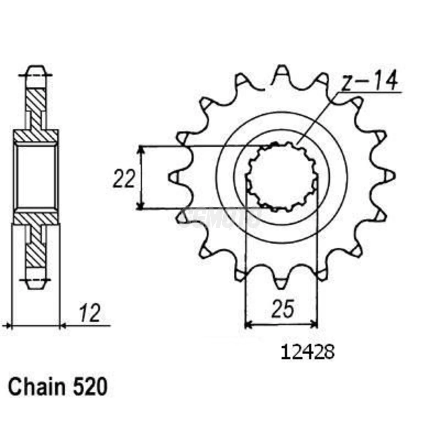 Kit chaine Gas Gas Tt 200 Ec