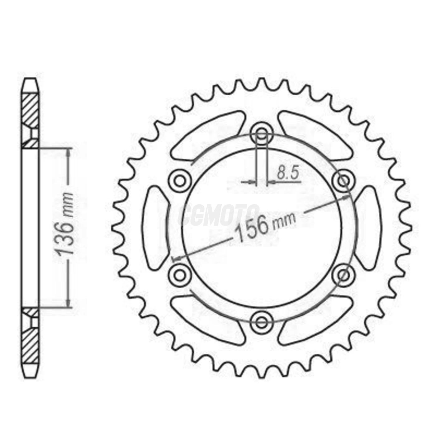 Kit chaine Gas Gas EC-F 250 4T