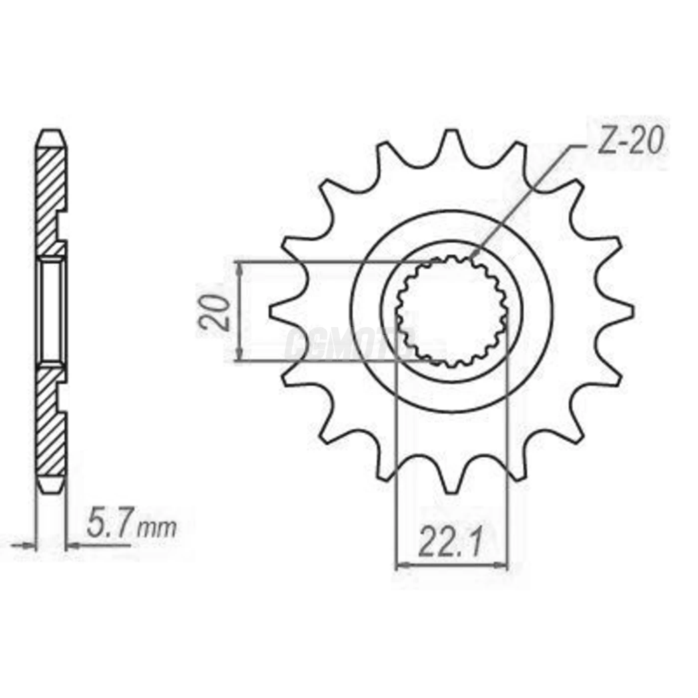 Kit chaine Gas Gas EC-F 450 4T