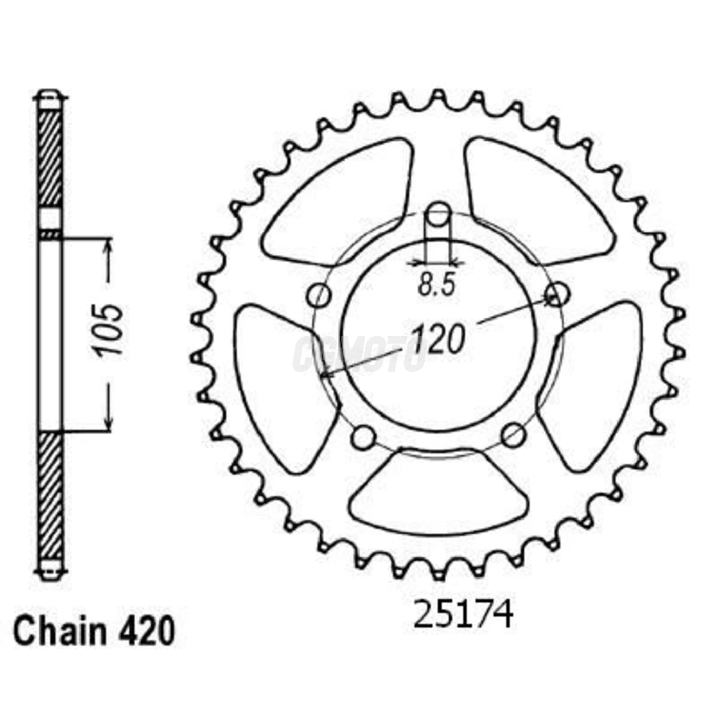 Kit chaine Generic Trigger 50 X