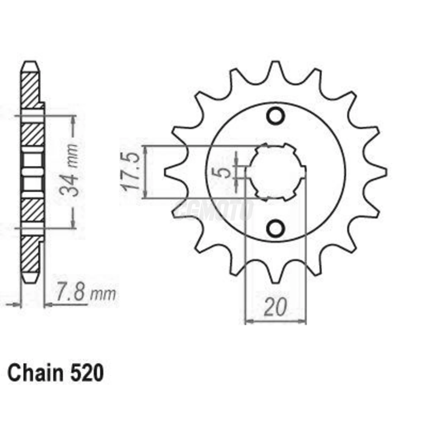 Kit chaine Honda Nsr 125 R/F