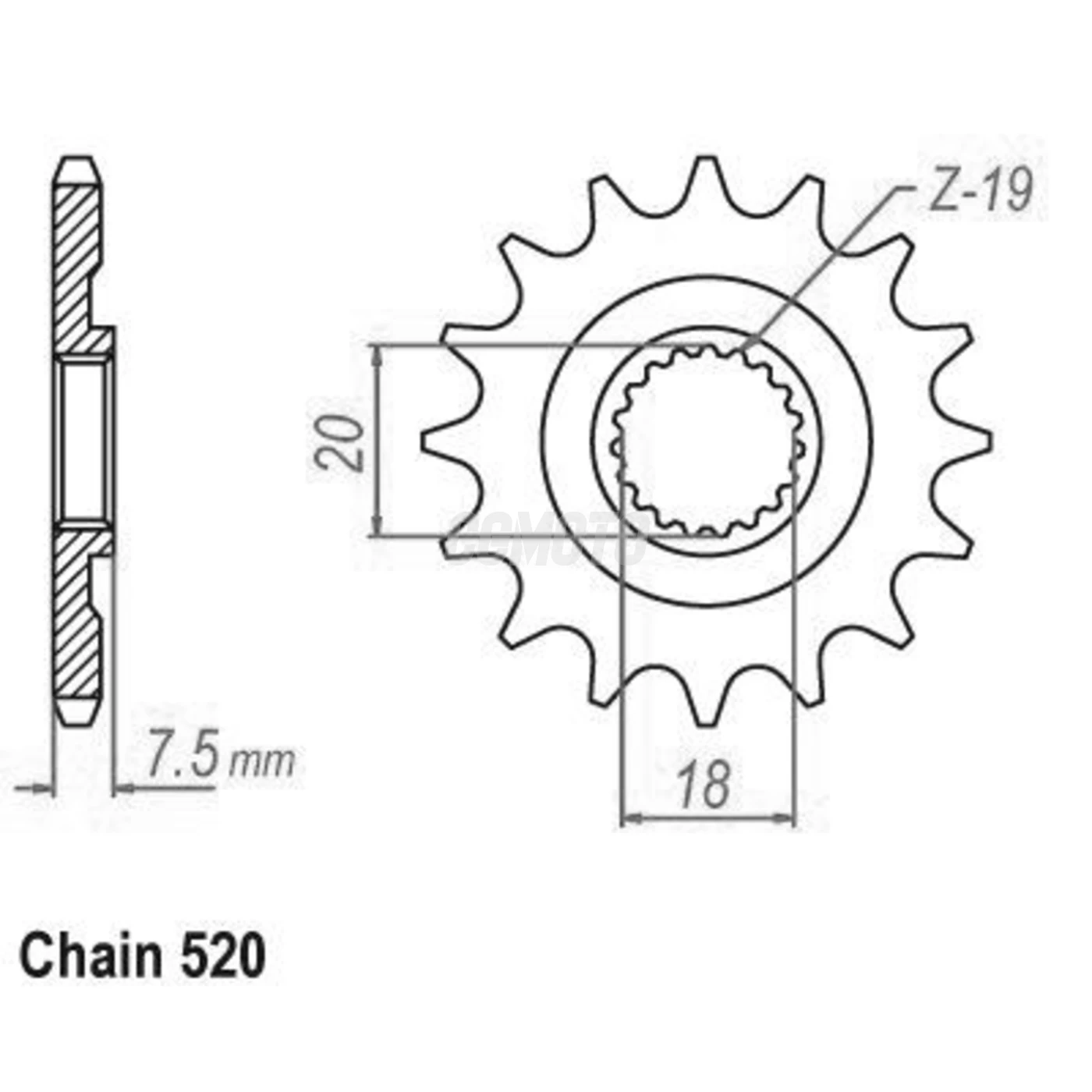 Kit chaine Honda Cr 125 R