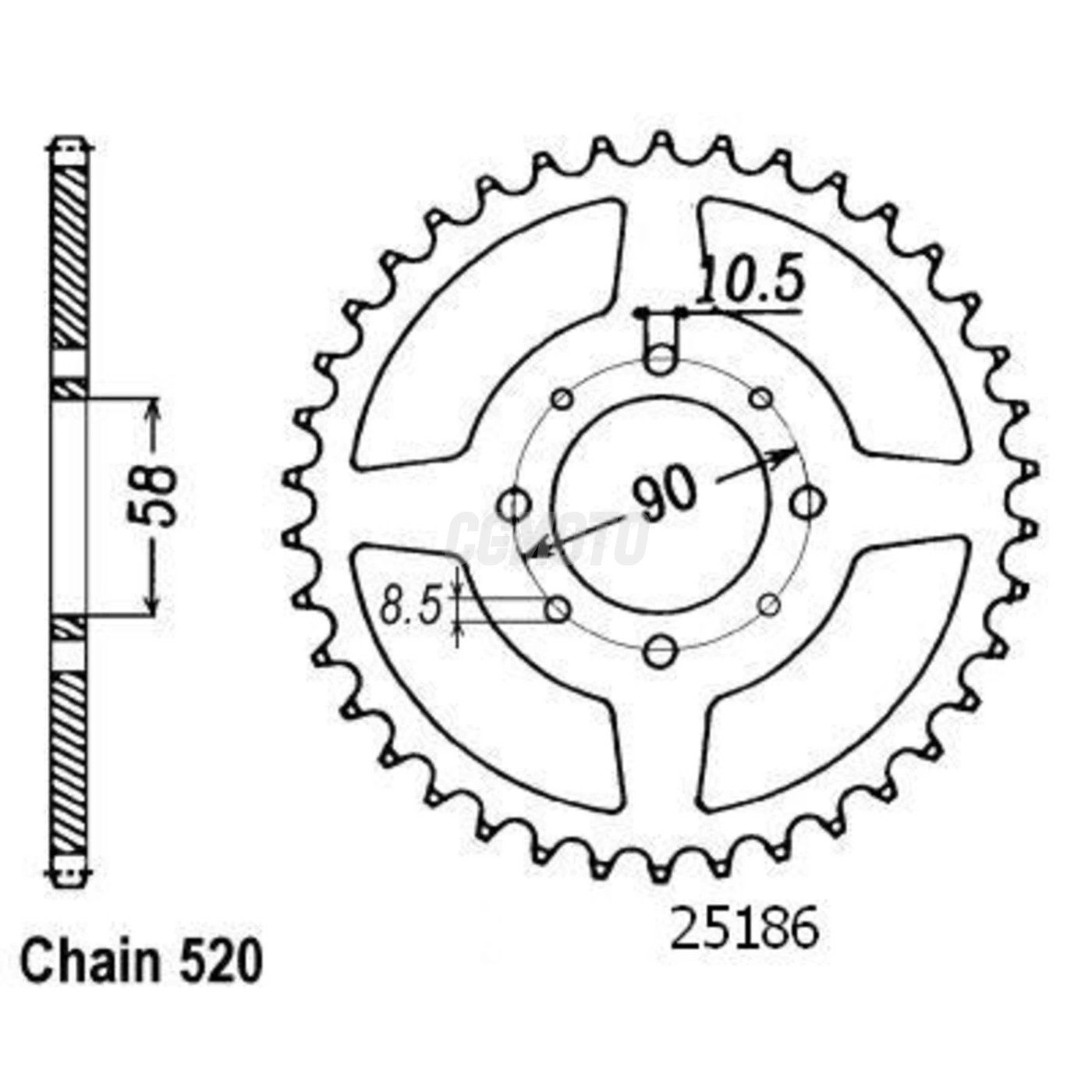 Kit chaine Honda Vt 125 Shadow