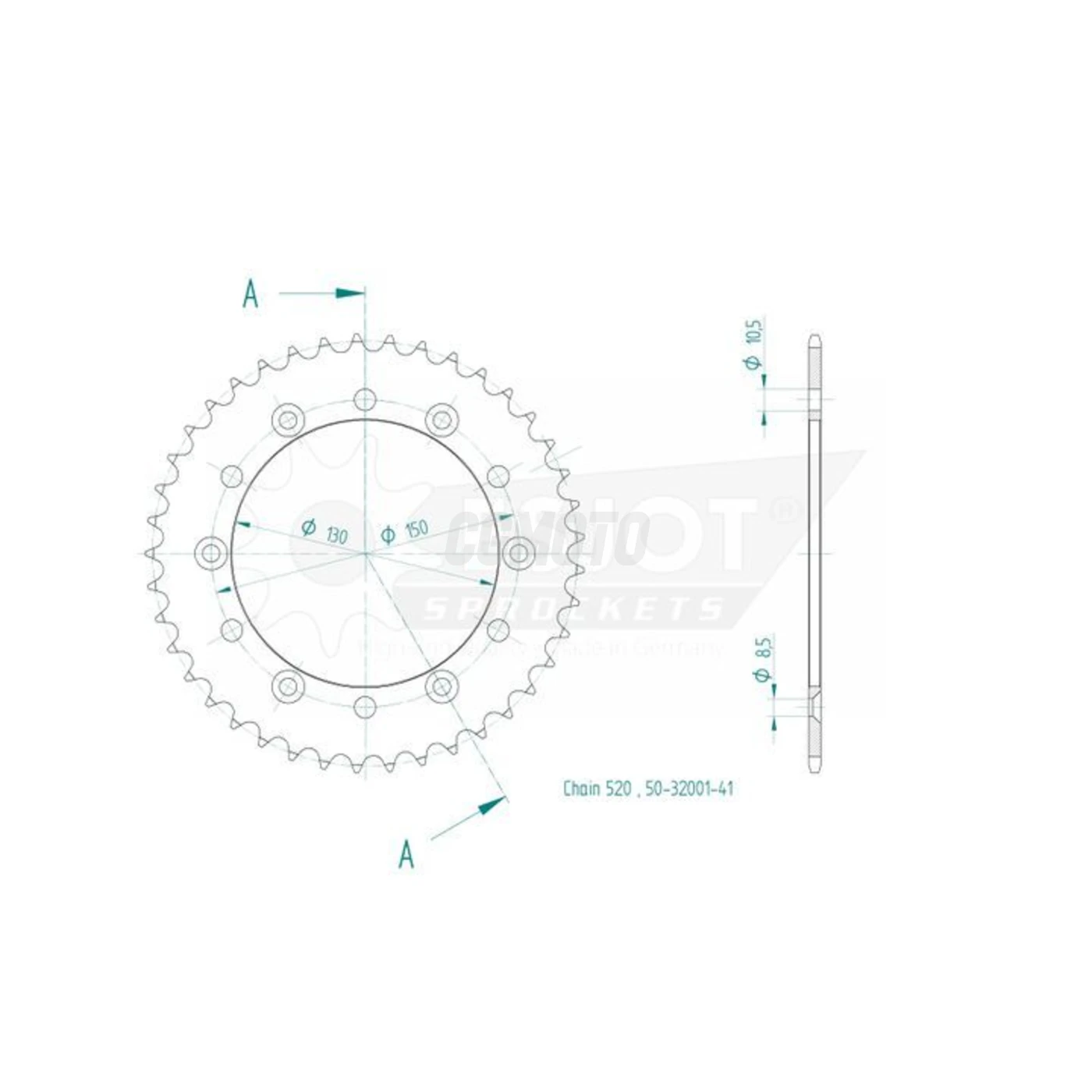 Kit Chaine Origine Honda Nx 250 J 1988-1994 13x41