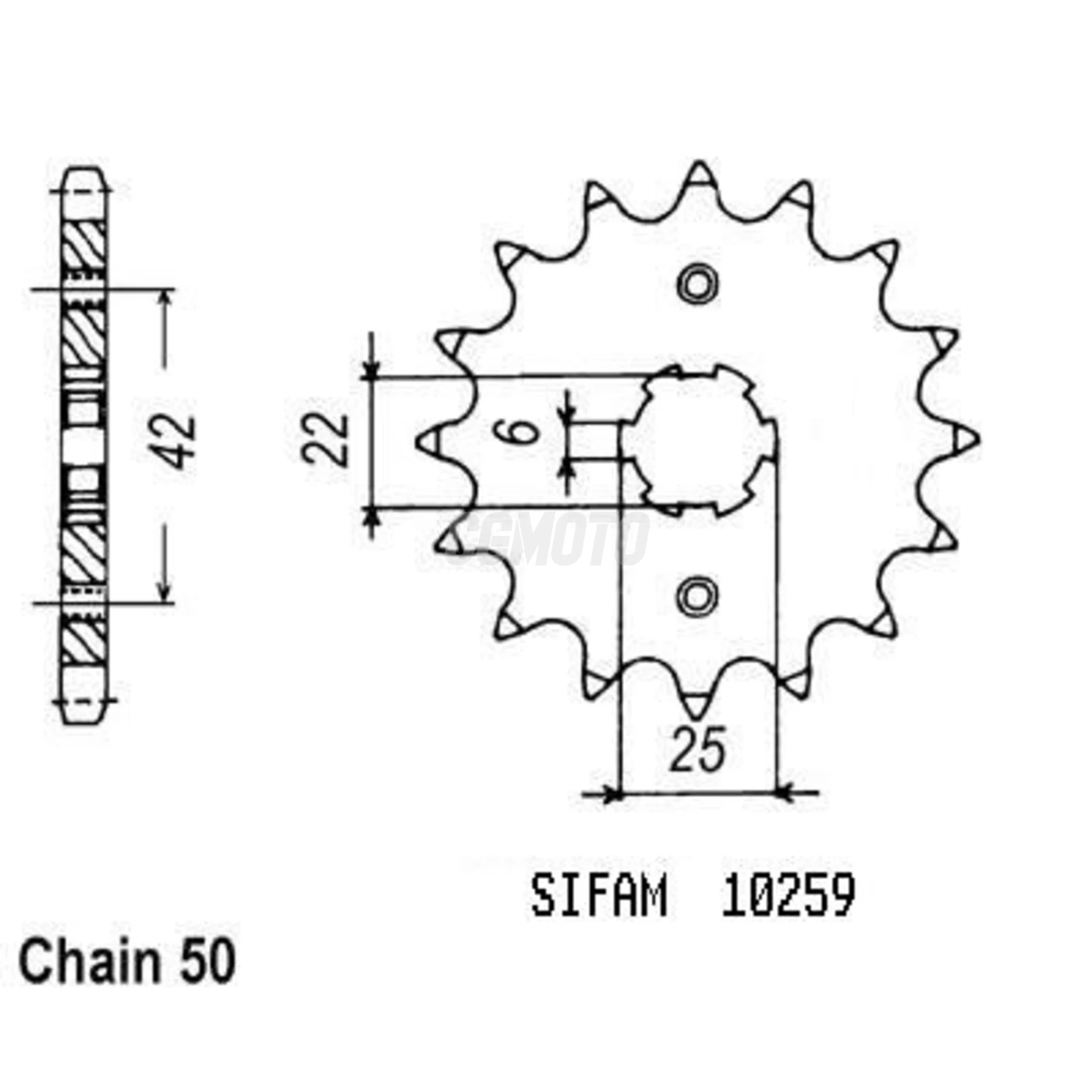 Kit chaine Honda Cb 250 Twin/N