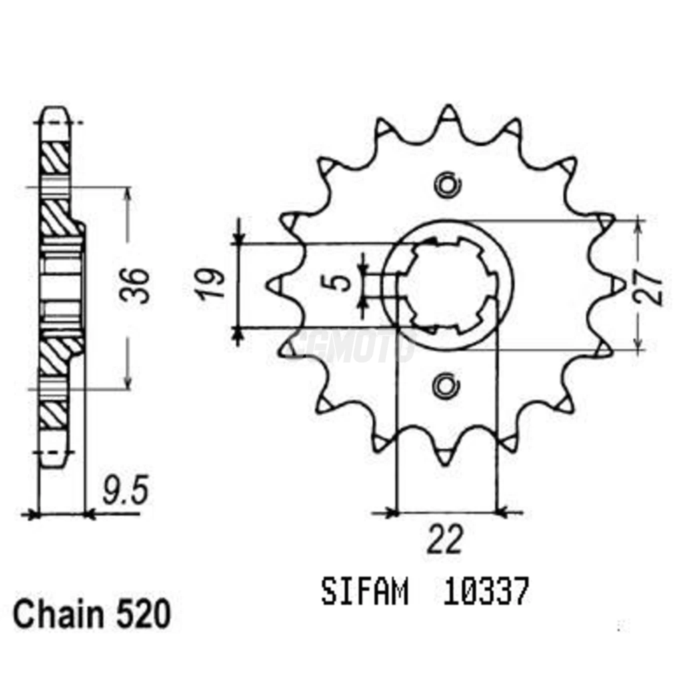 Kit Chaine Honda Cr 250 Re Rf 1984-1985 14x51