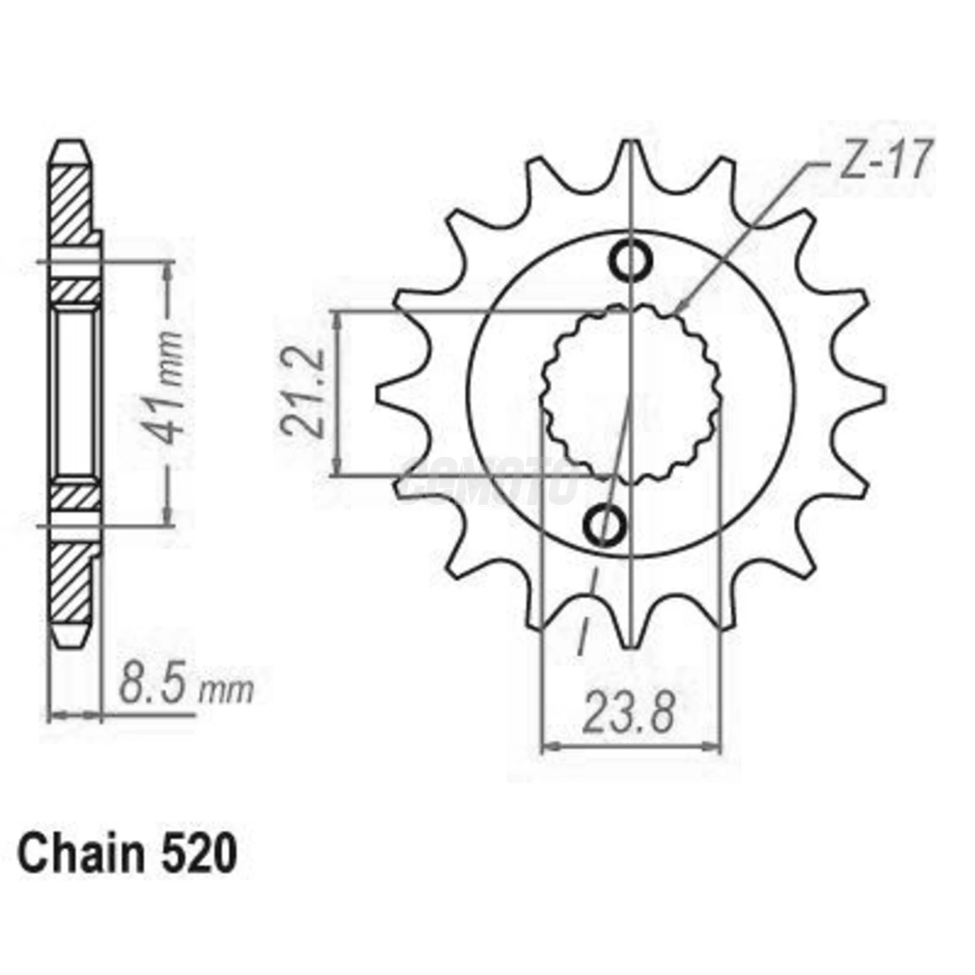 Kit chaine Honda Xr 400 R