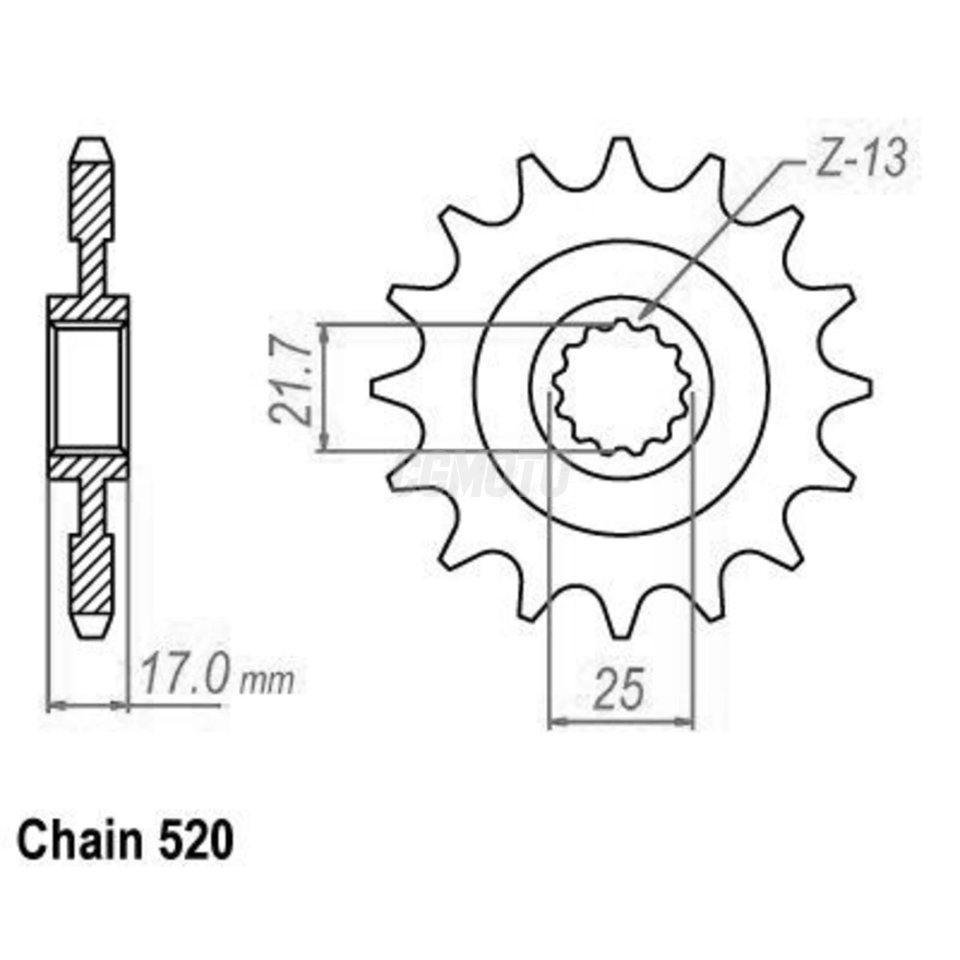 Kit Chaine Origine Honda Cb 500 F/X