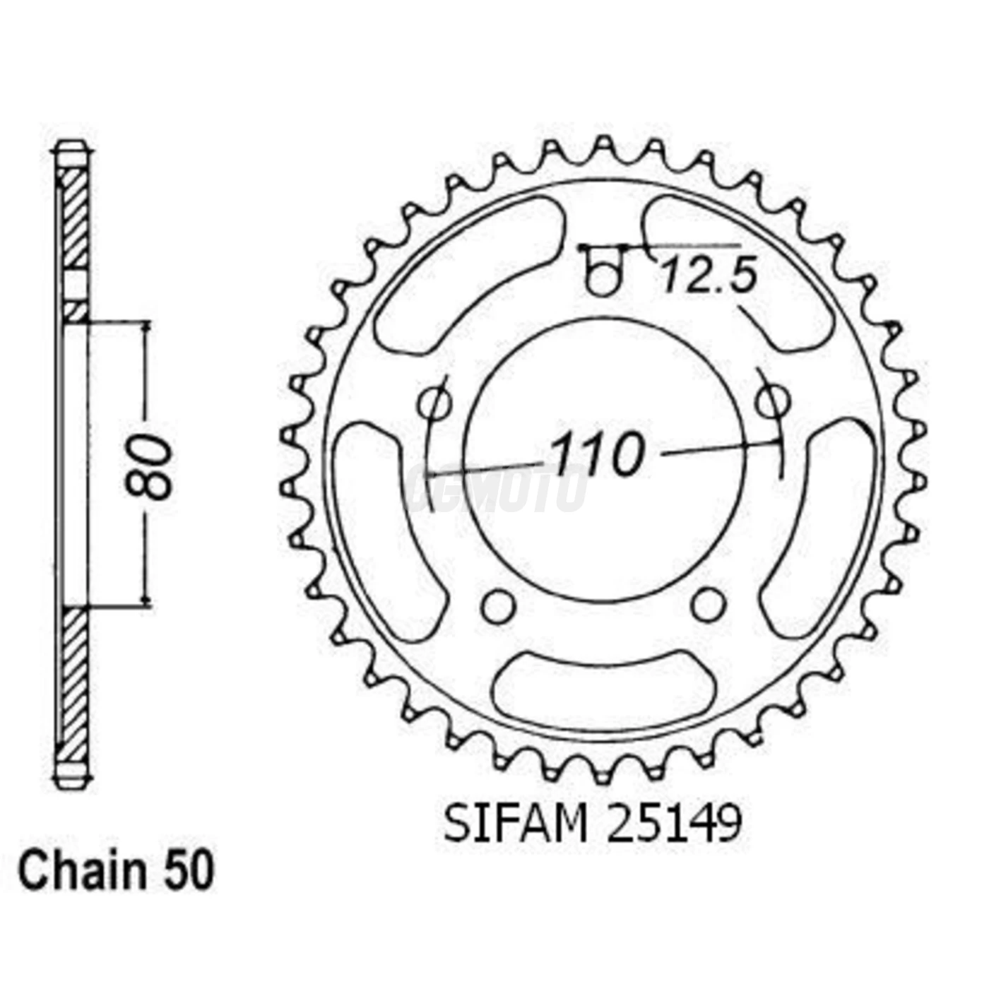 Kit chaine Honda Vf 500 F