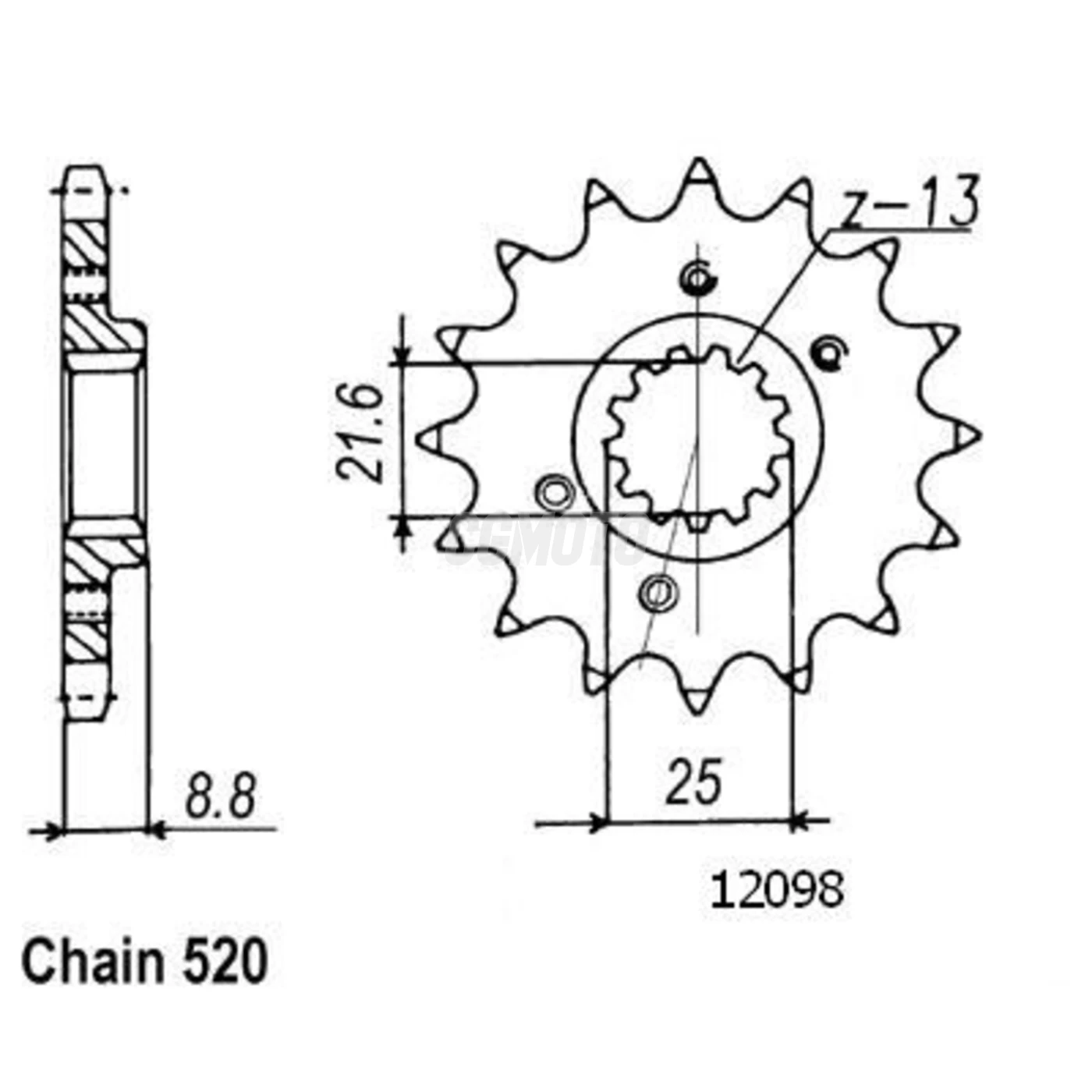 Kit chaine Honda Xr 600 R