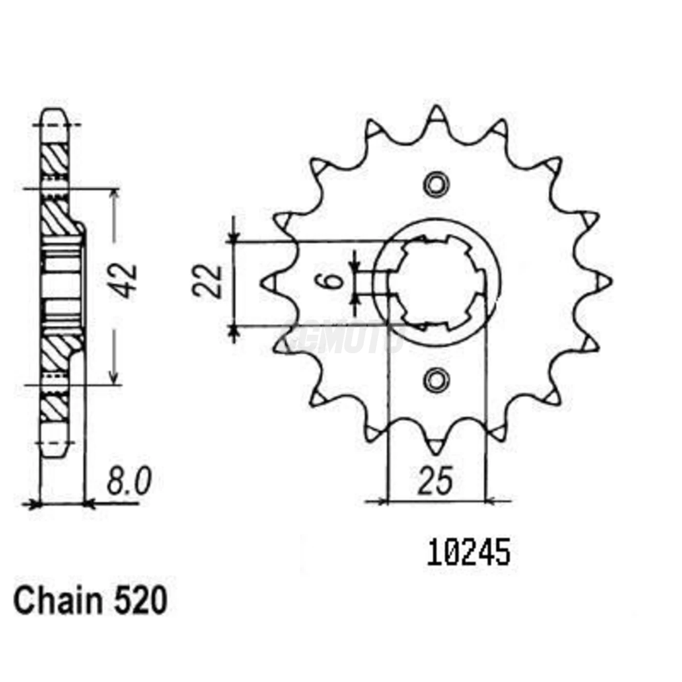 Kit chaine Honda Xl 600 Lm/Rm