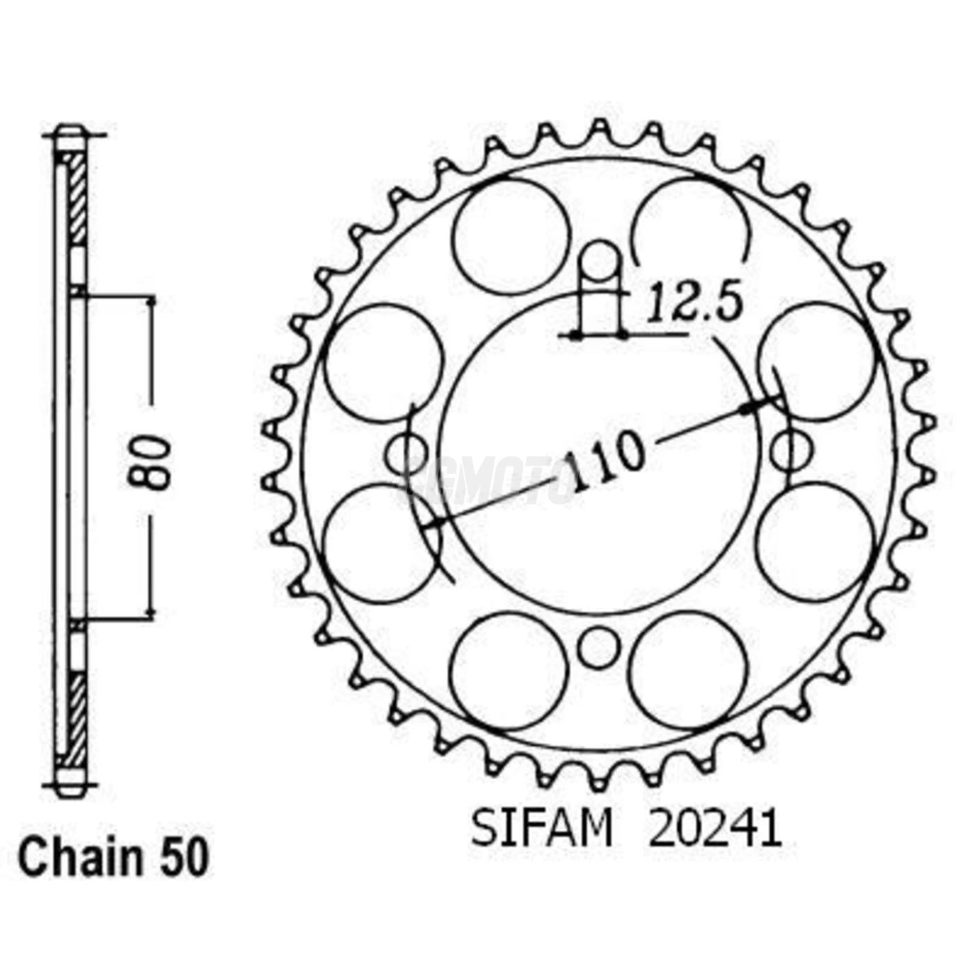 Kit chaine Honda Cb 650 C