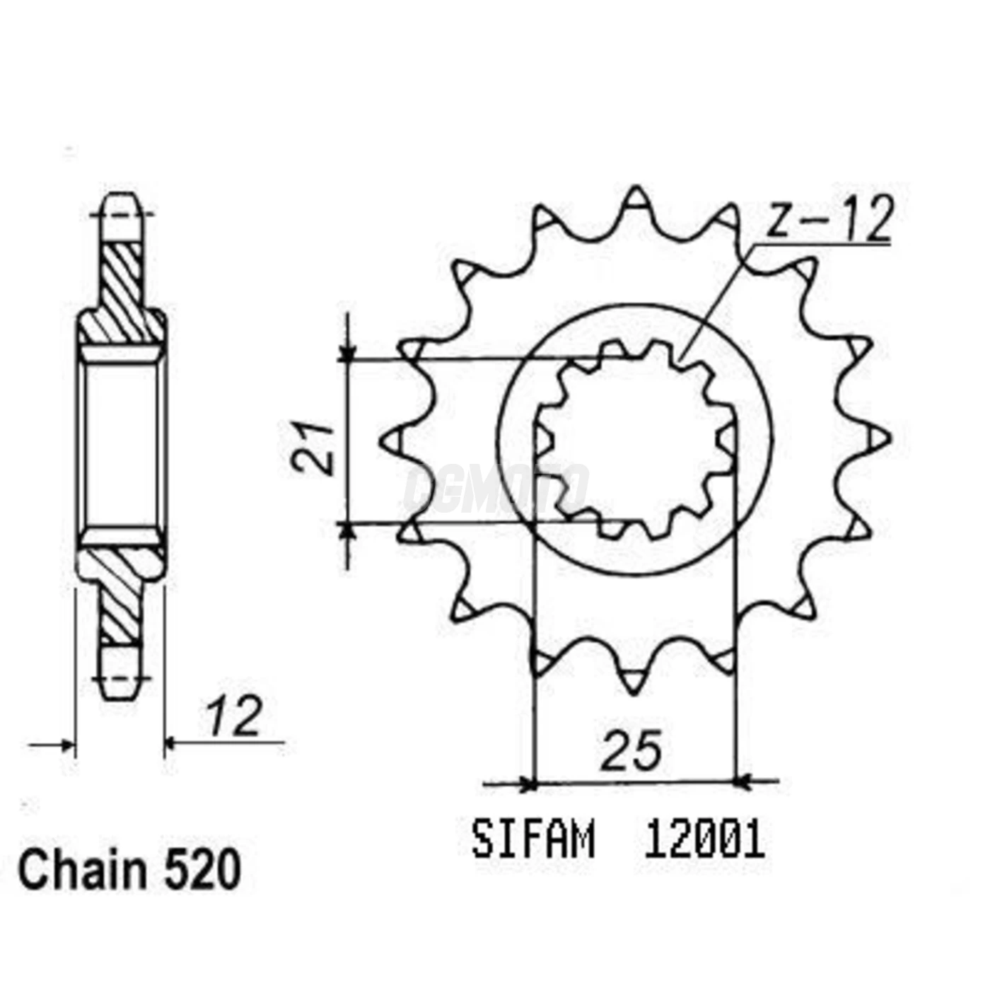 Kit chaine Husaberg 350/400/501/600 Fe