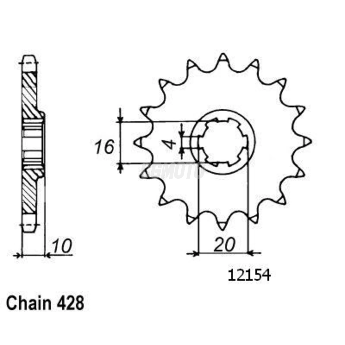 Kit chaine Hyosung Gv 125 Aquila