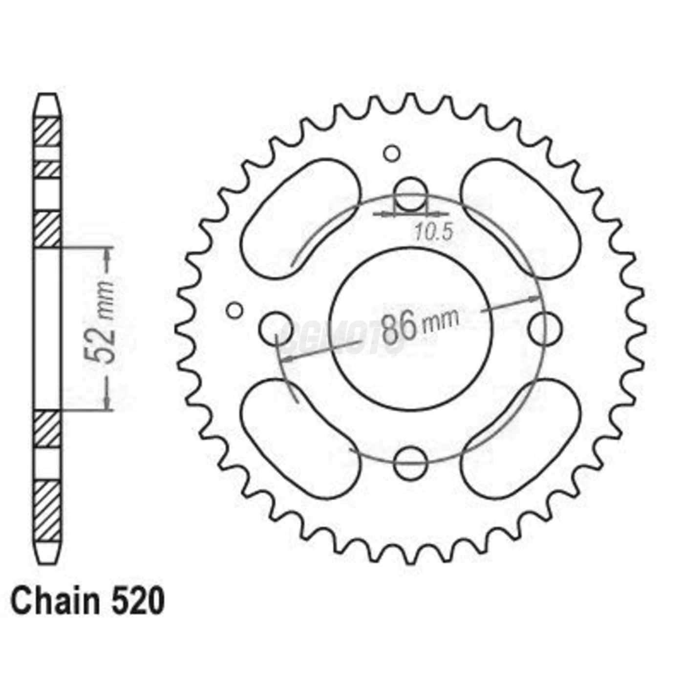 Kit chaine Kymko 150 Mxer