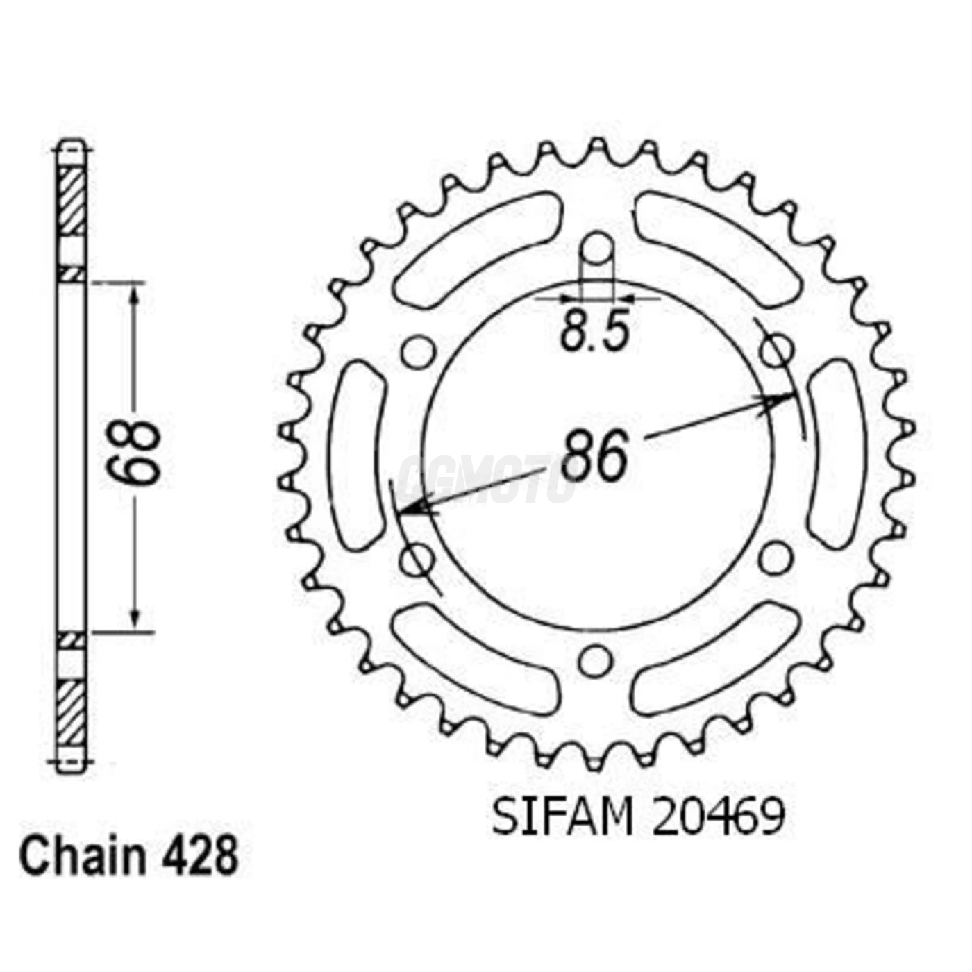 Kit chaine Kawasaki Ar 125