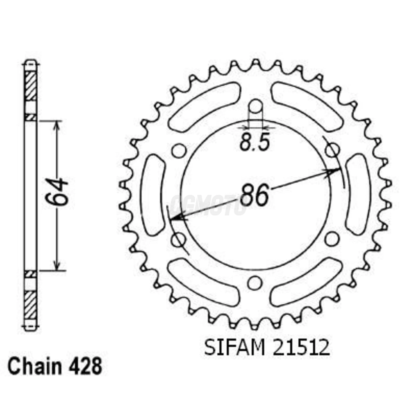 Kit chaine Kawasaki Ke/Ks 125