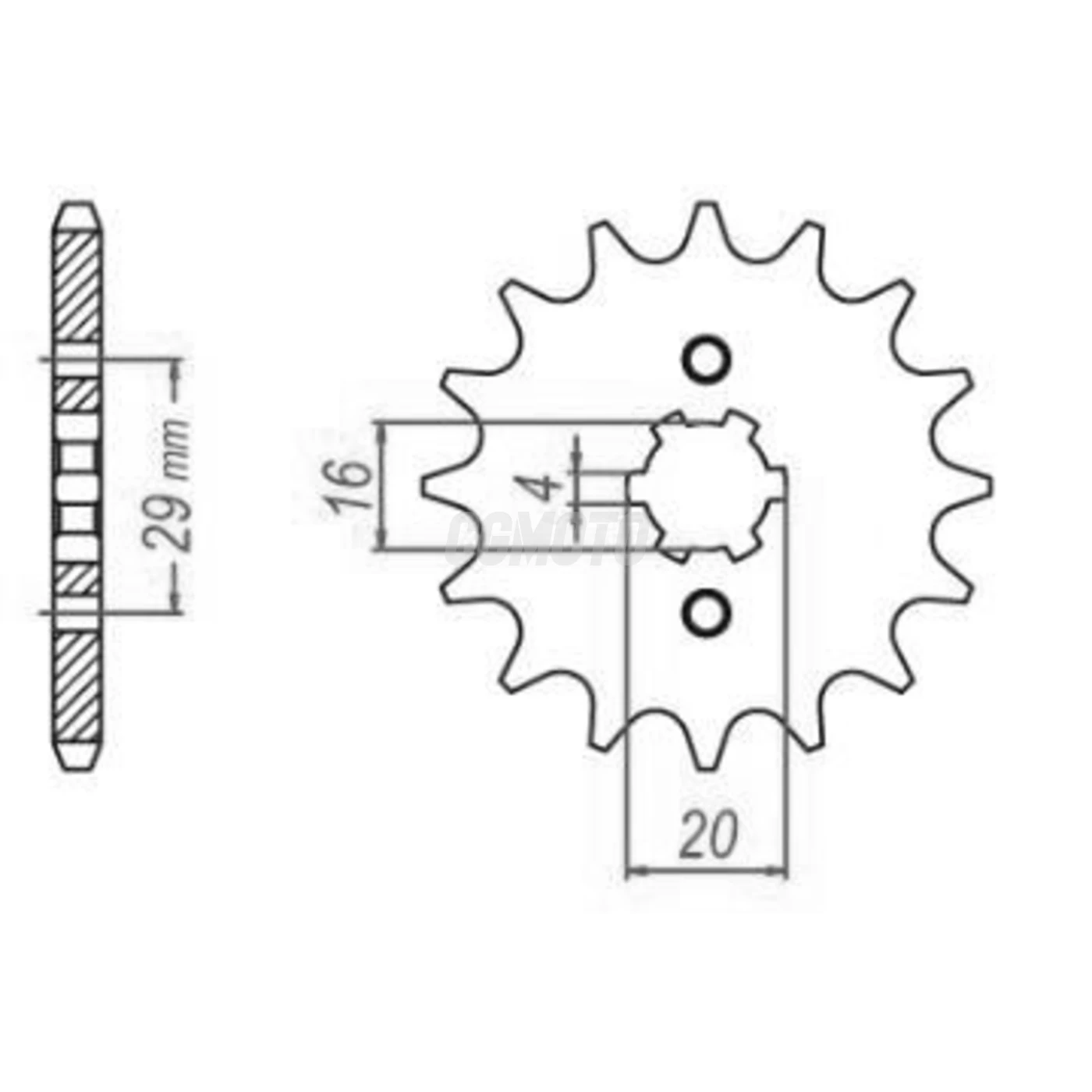 Kit chaine Kawasaki Kdx 200