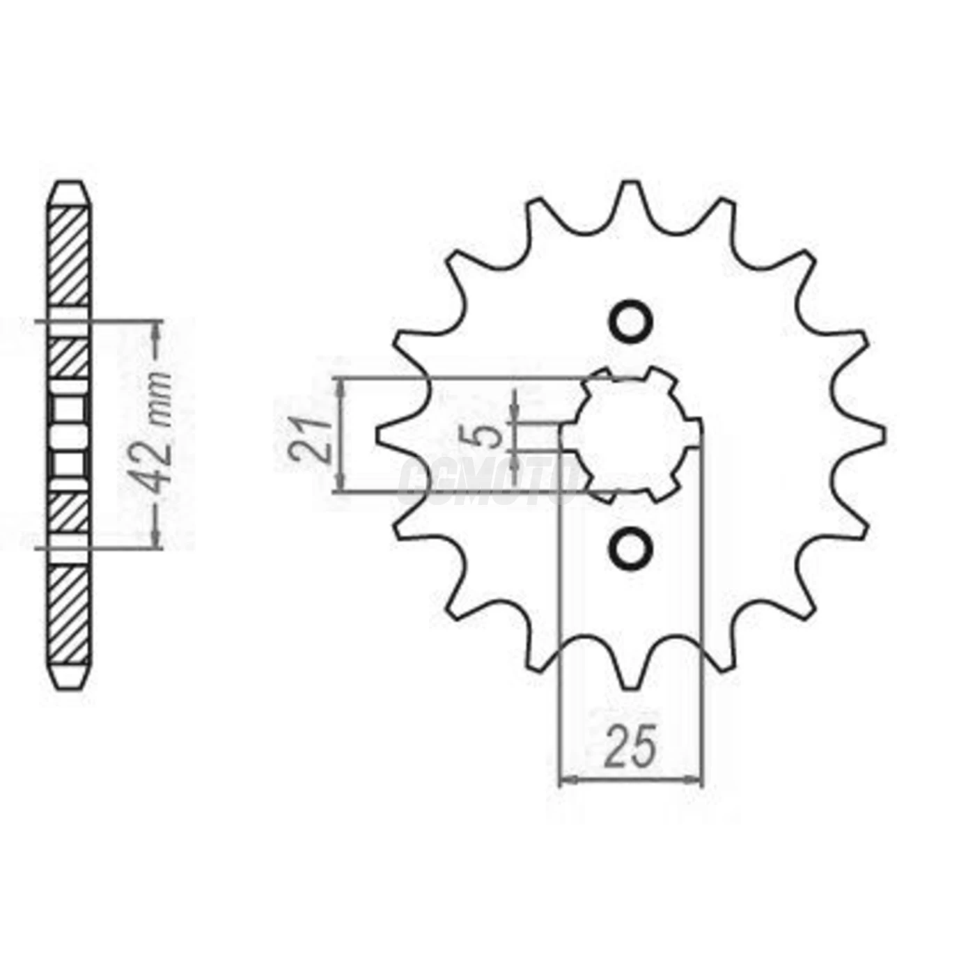 Kit chaine Kawasaki Kdx 250 D Us' Super R